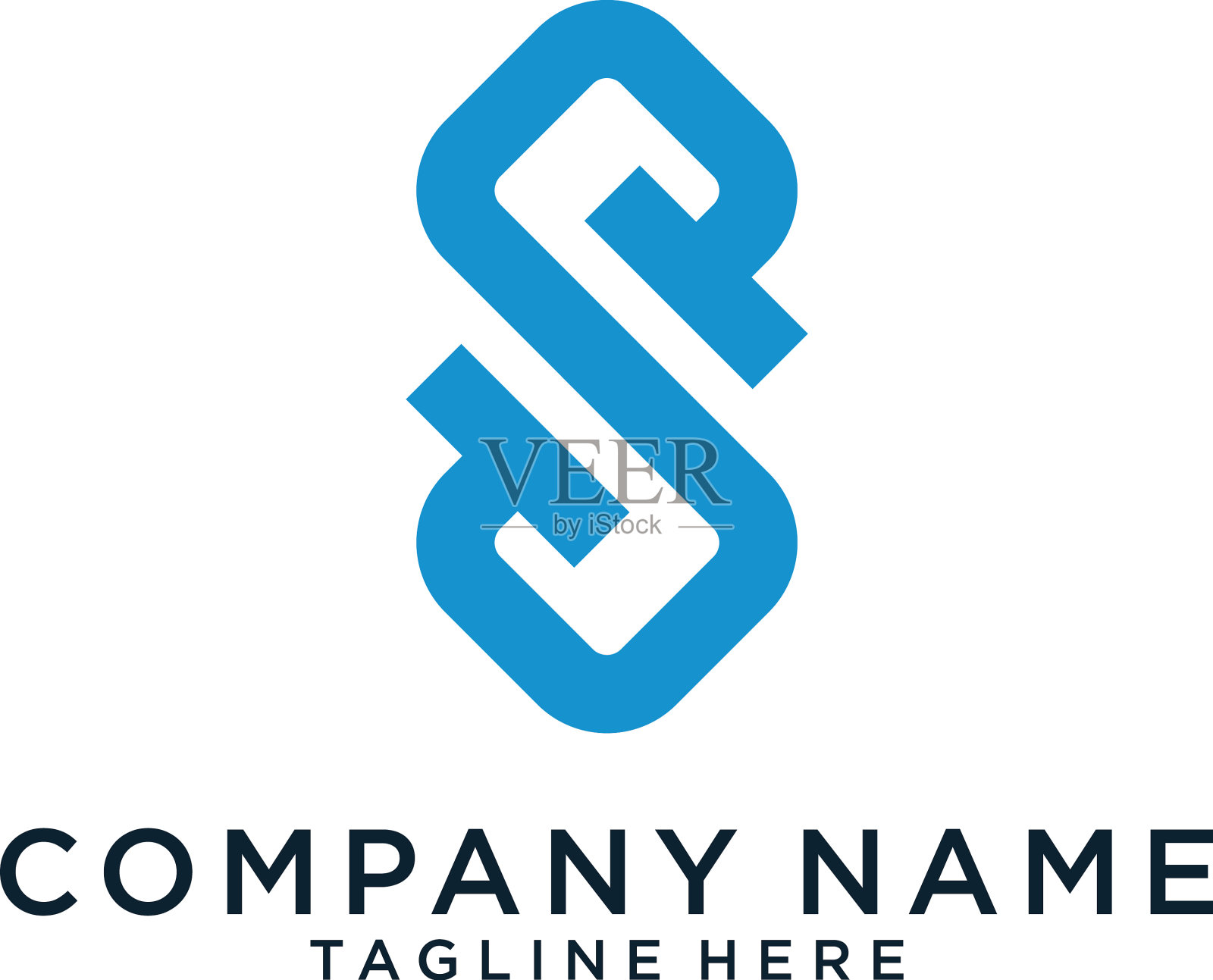 首字母标志设计模板插画图片素材