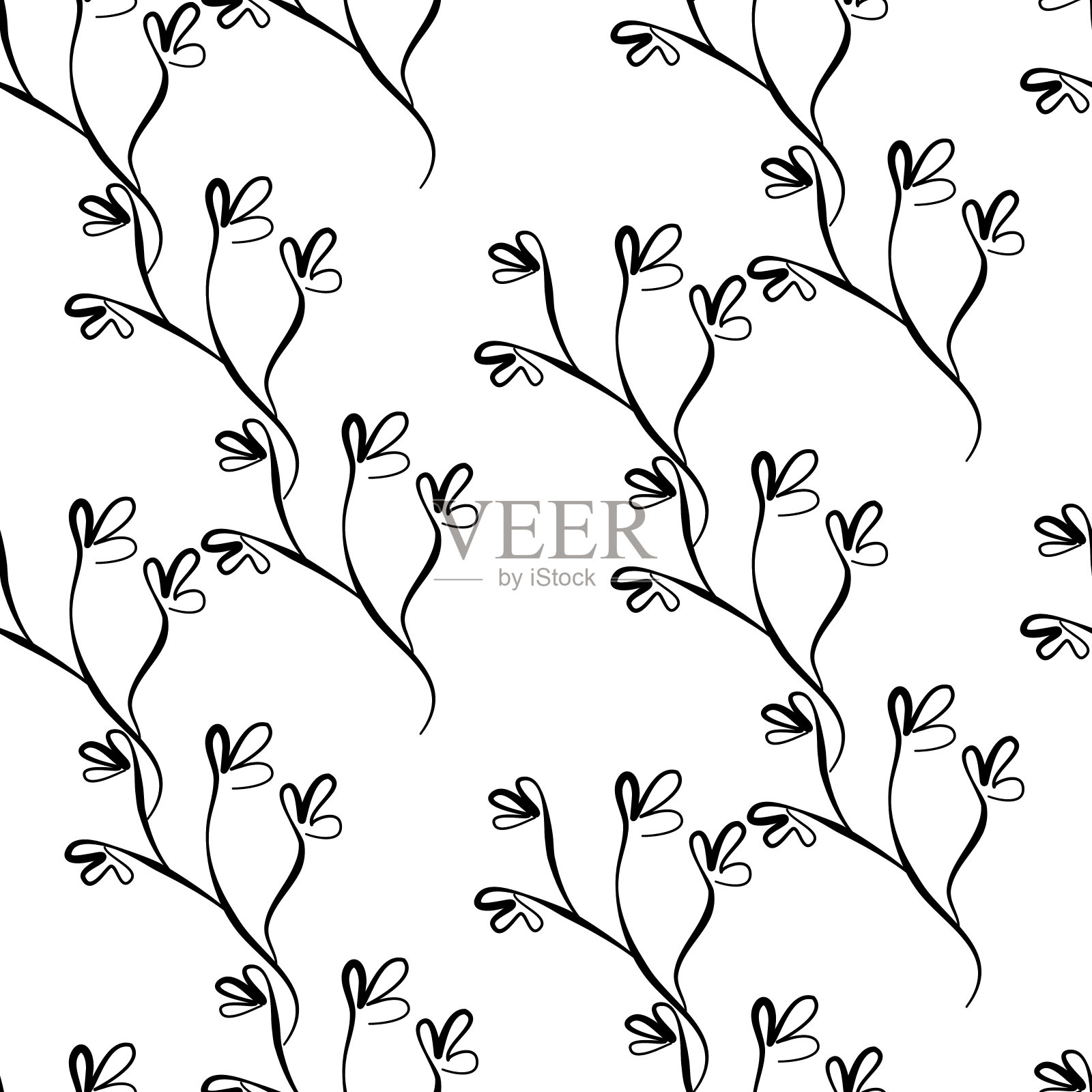 叶子无缝半滴模式插画图片素材