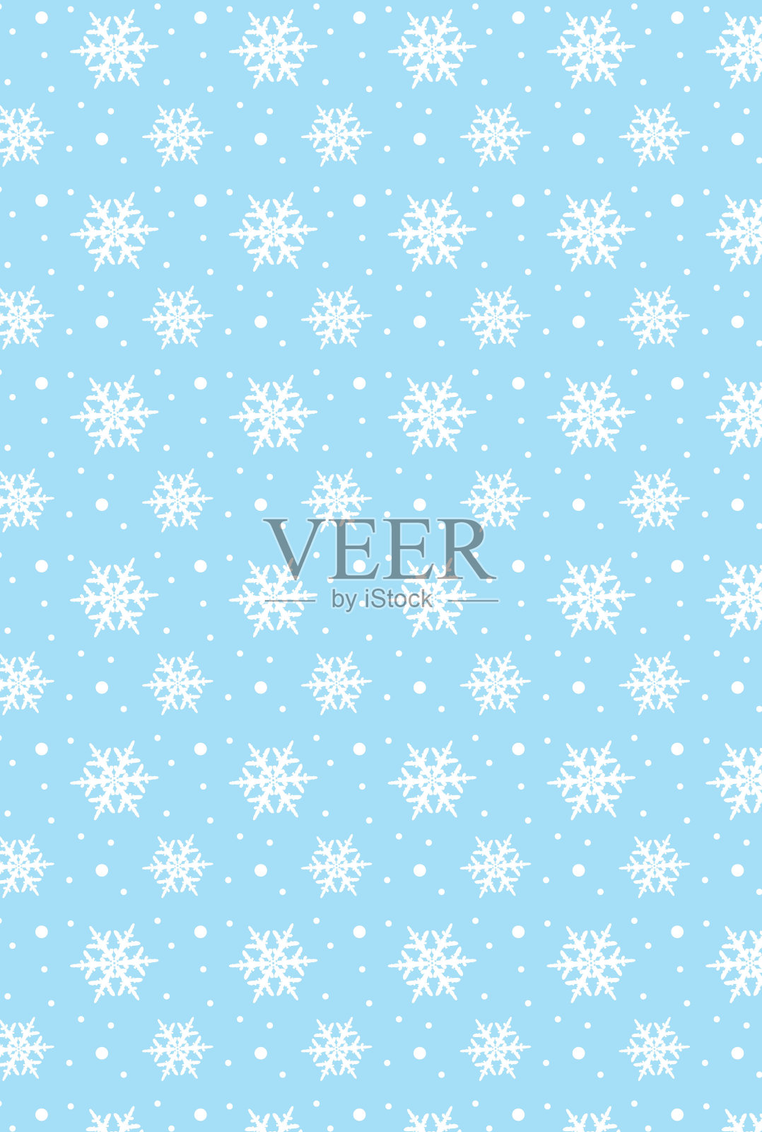 图案上有雪花和蓝色的雪花插画图片素材