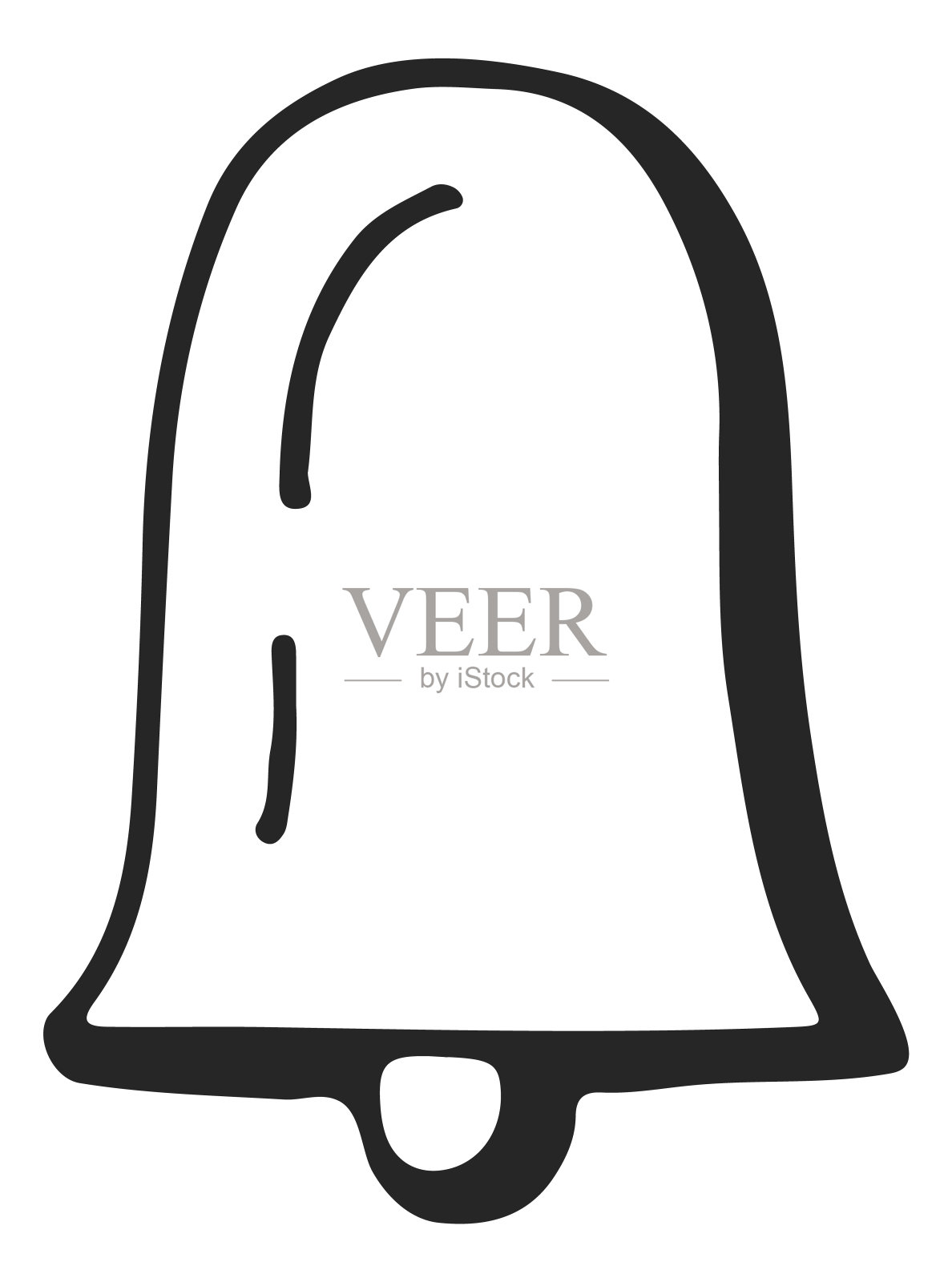 贝尔图标。学校报警涂鸦黑色符号插画图片素材