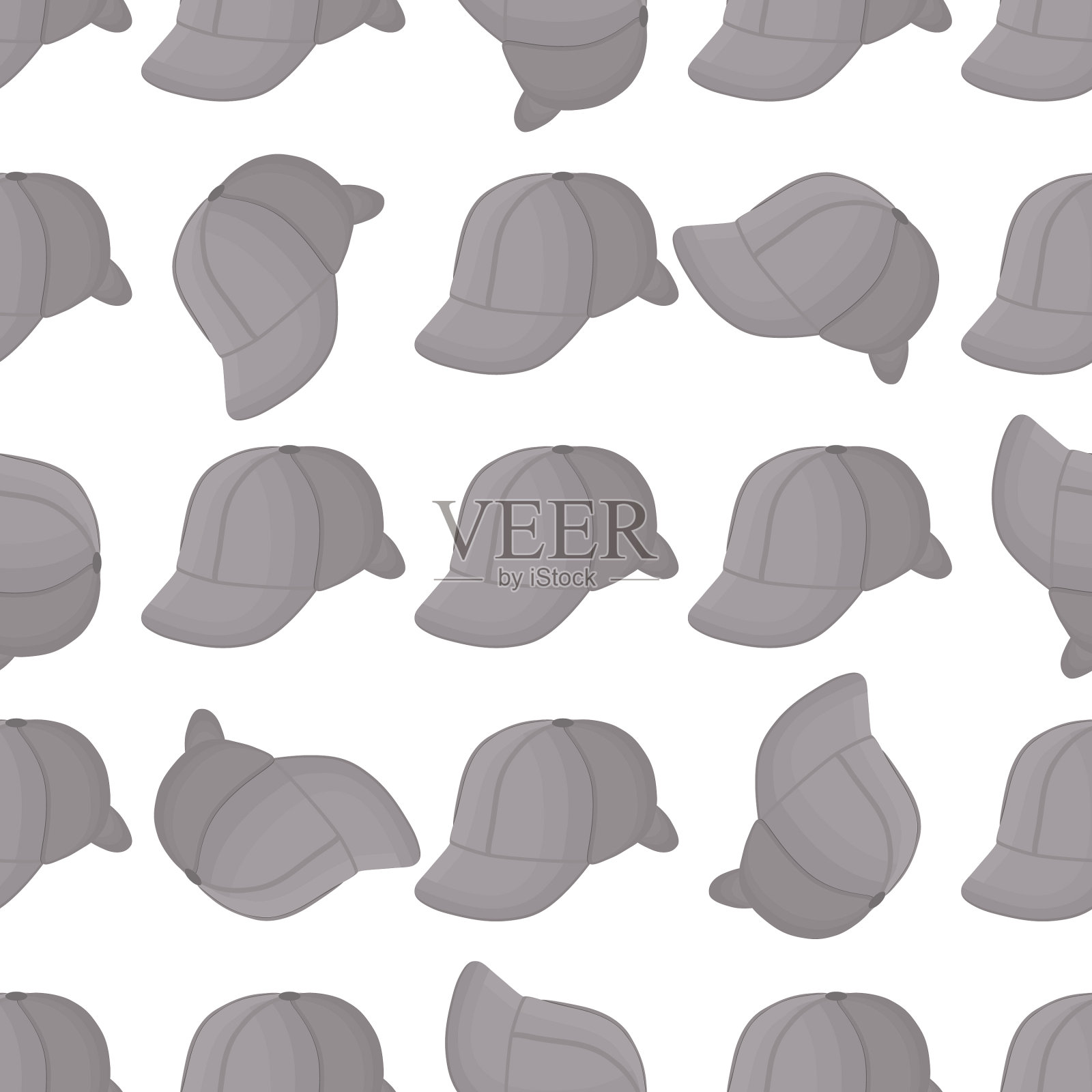 主题彩色图案帽子福尔摩斯插画图片素材