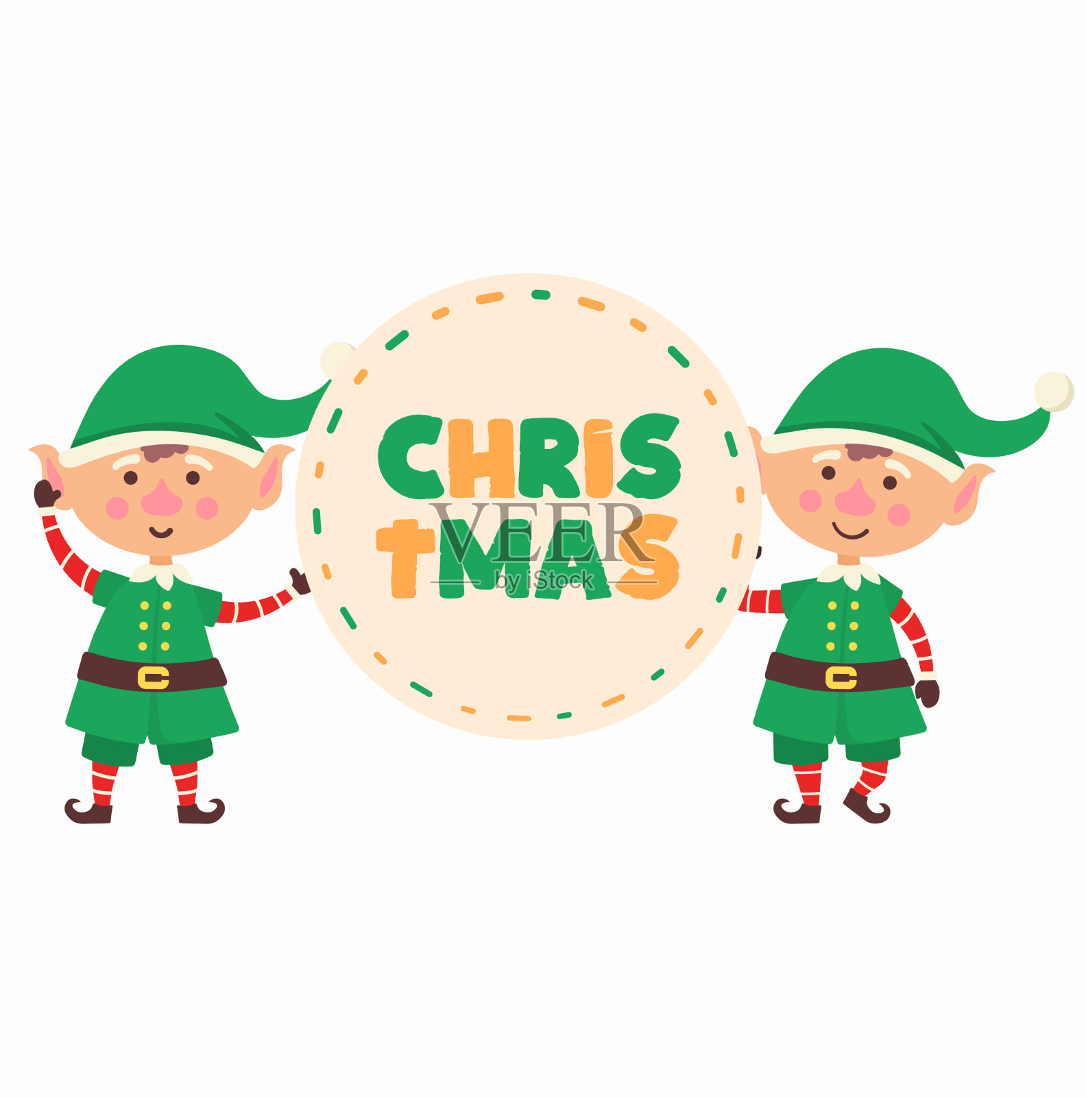 一个招牌广告横幅人物的圣诞老人插画图片素材