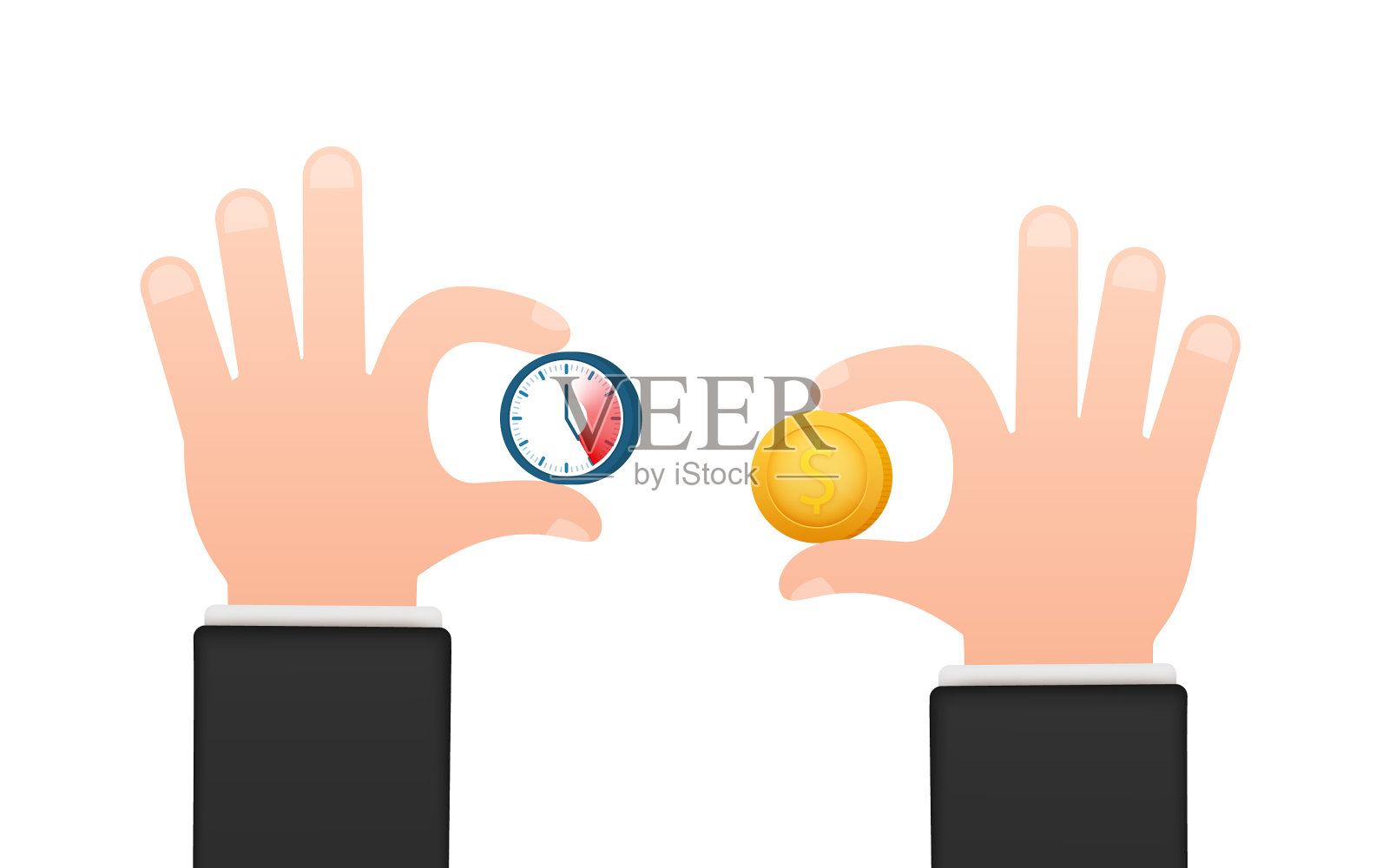 时间就是金钱，时间就是金钱图标素材