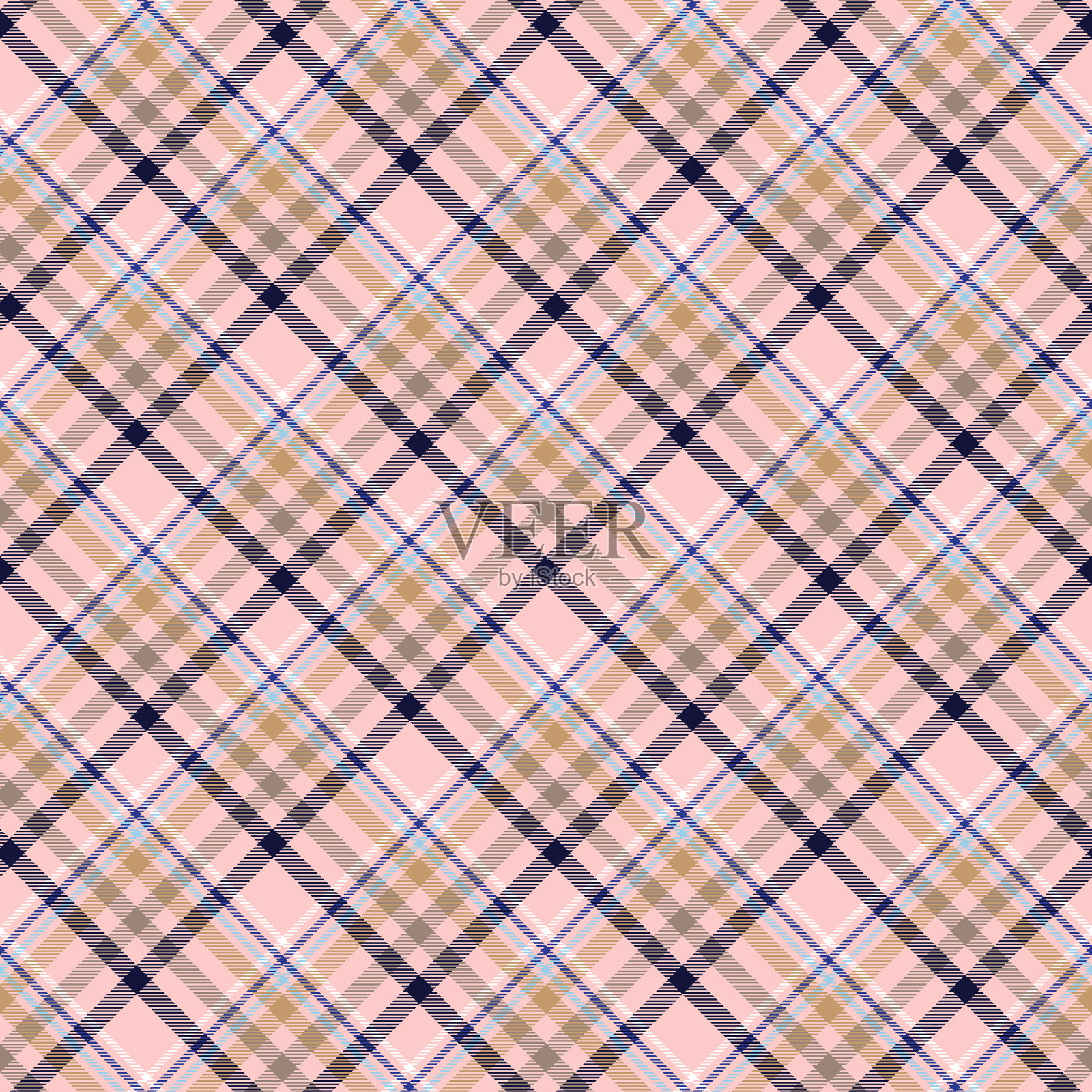 棕色斜纹格纹无缝插画图片素材