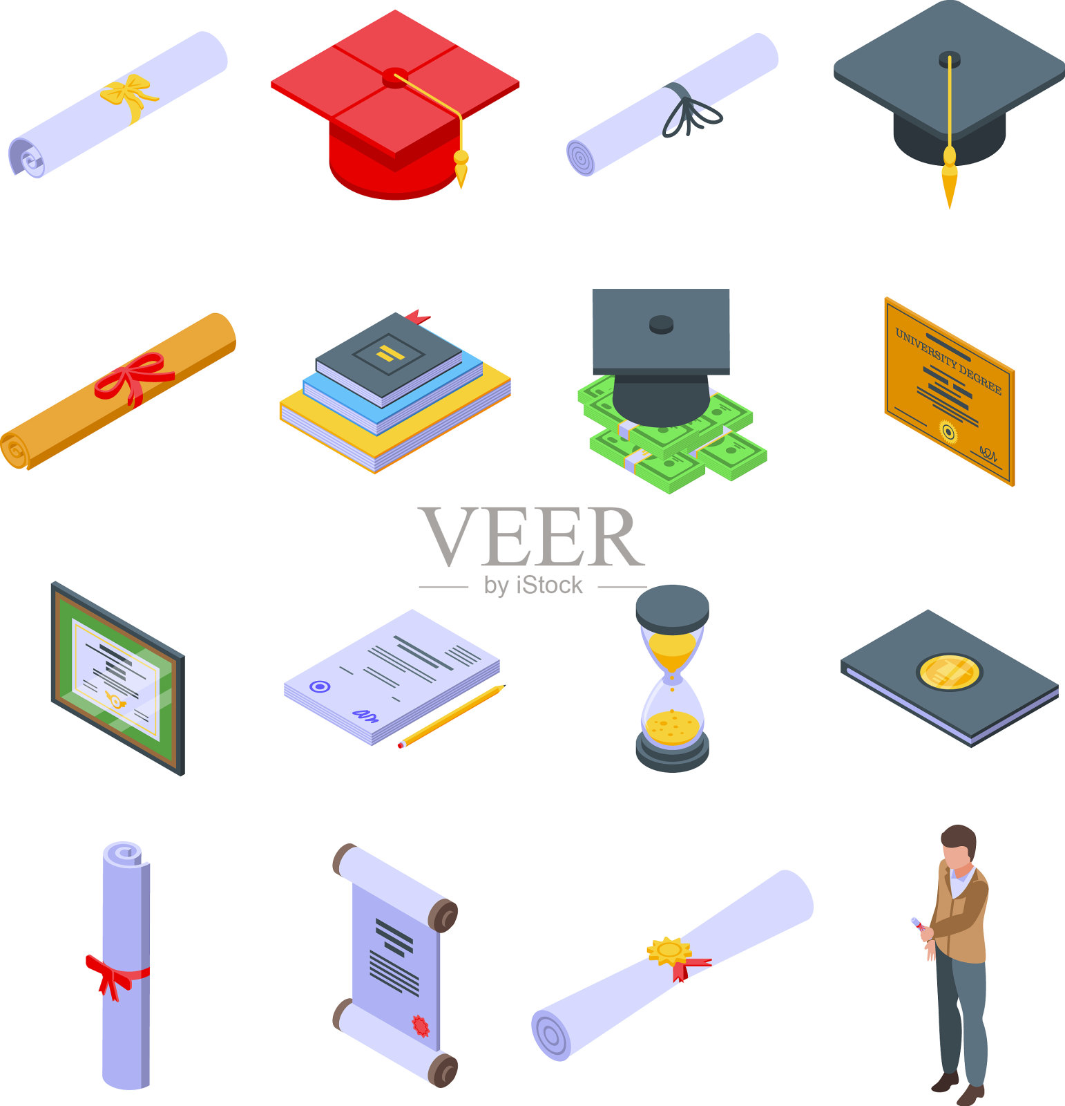 度数图标设置为等距样式图标素材