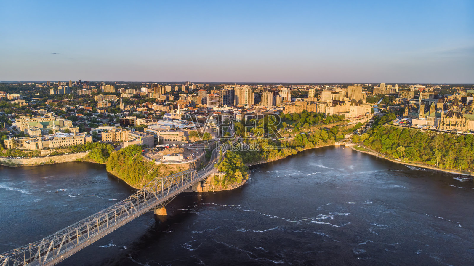 渥太华鸟瞰图照片摄影图片