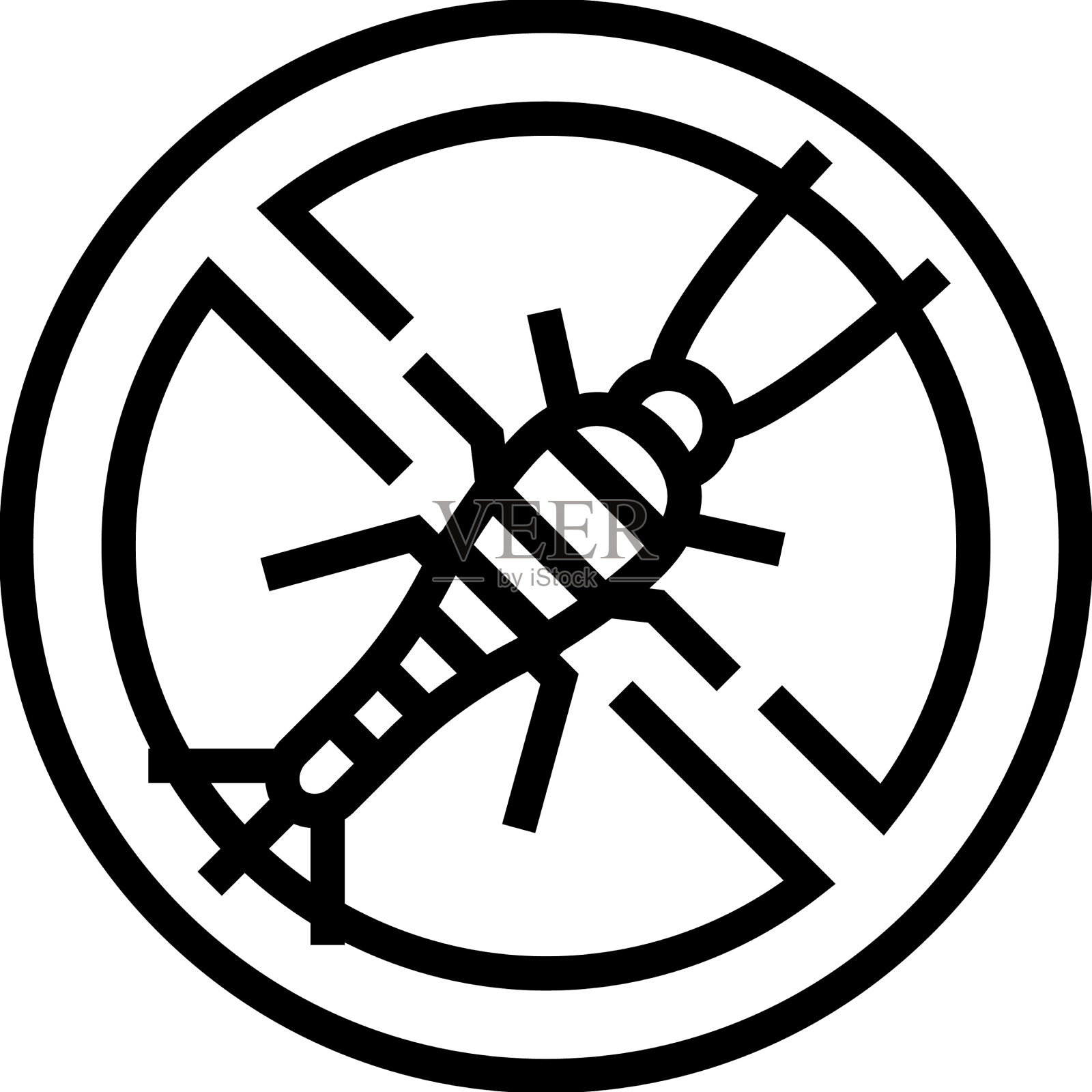 蠹虫治疗线图标设计元素图片