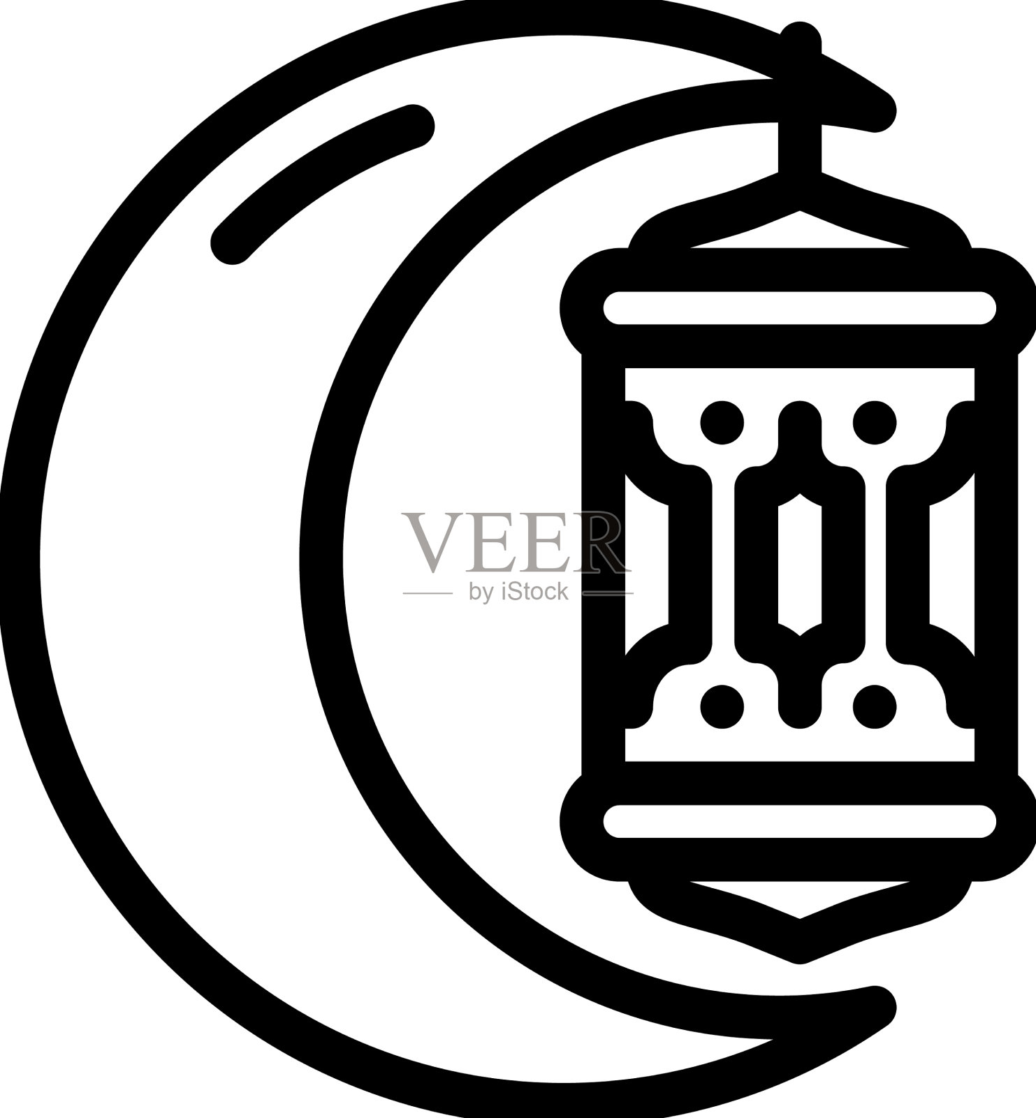 斋月假日线图标设计元素图片