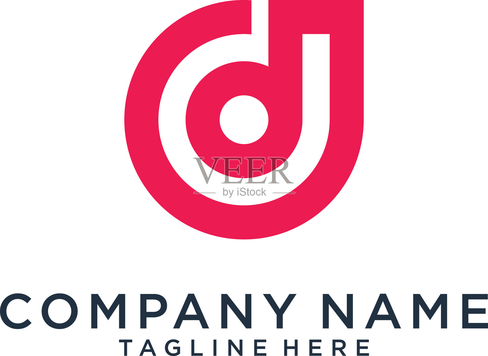 首字母d标志设计模板插画图片素材