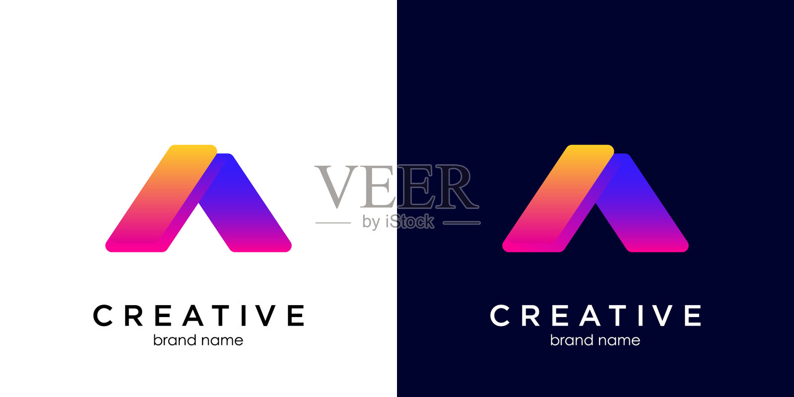 首字母标志设计模板插画图片素材