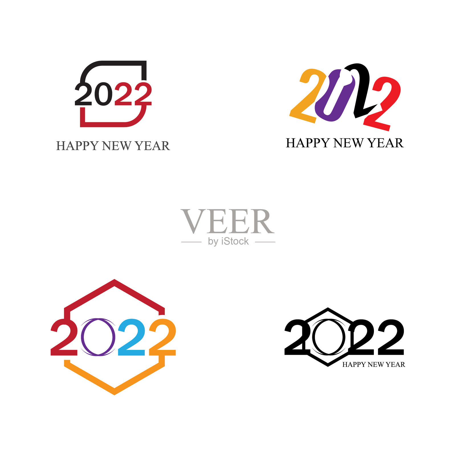 新年快乐2022设计模板插画图片素材