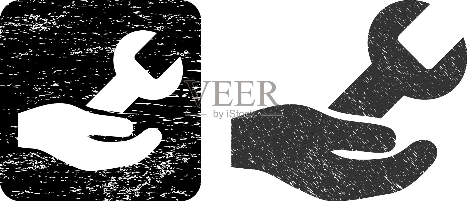 维修橡皮孔印章密封插画图片素材