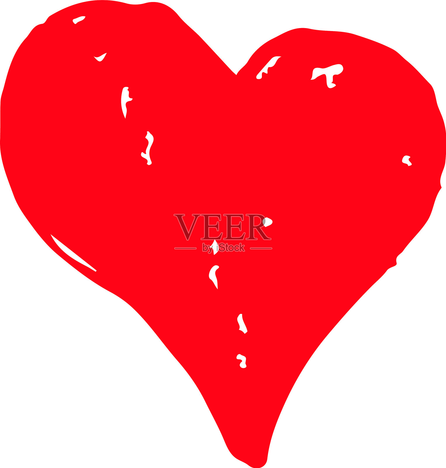 手绘爱心图标设计插画图片素材