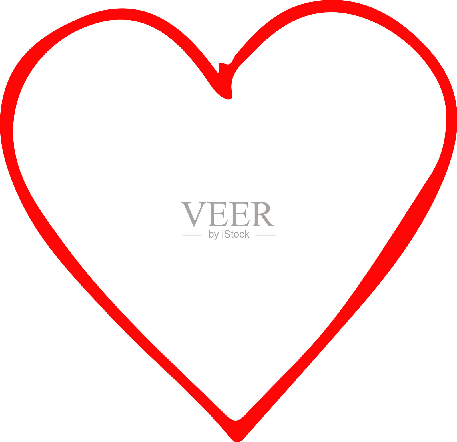 手绘爱心图标设计插画图片素材