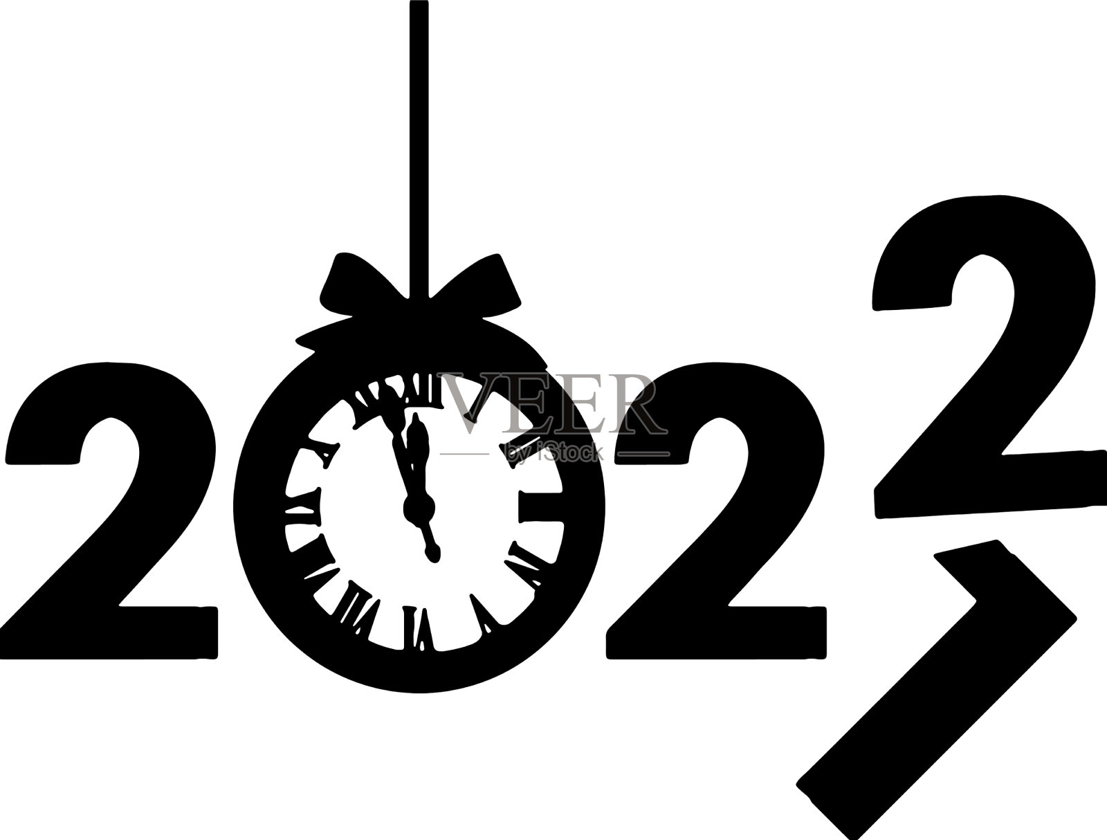 白色背景下的时钟特写镜头插画图片素材