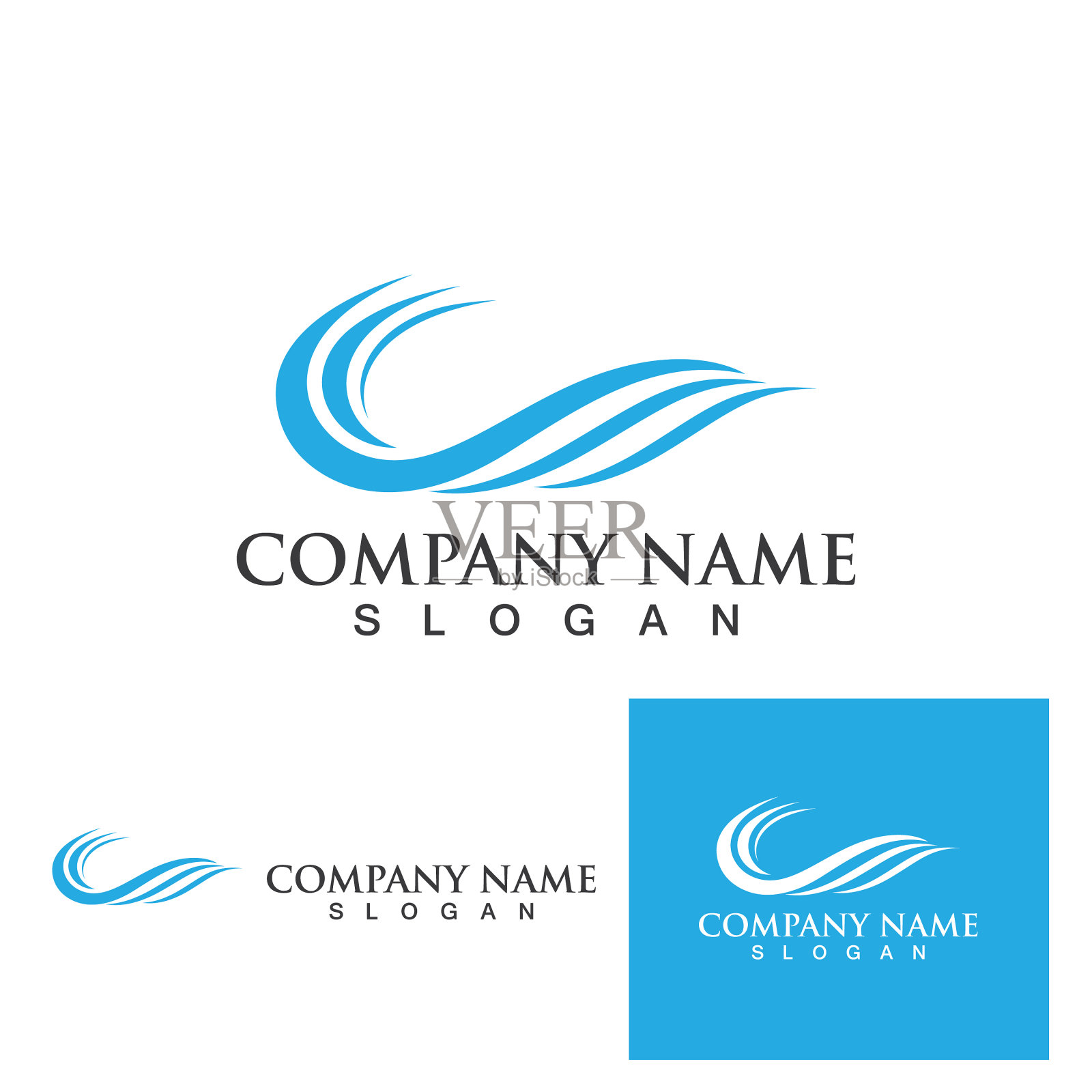 水波图标插画图片素材