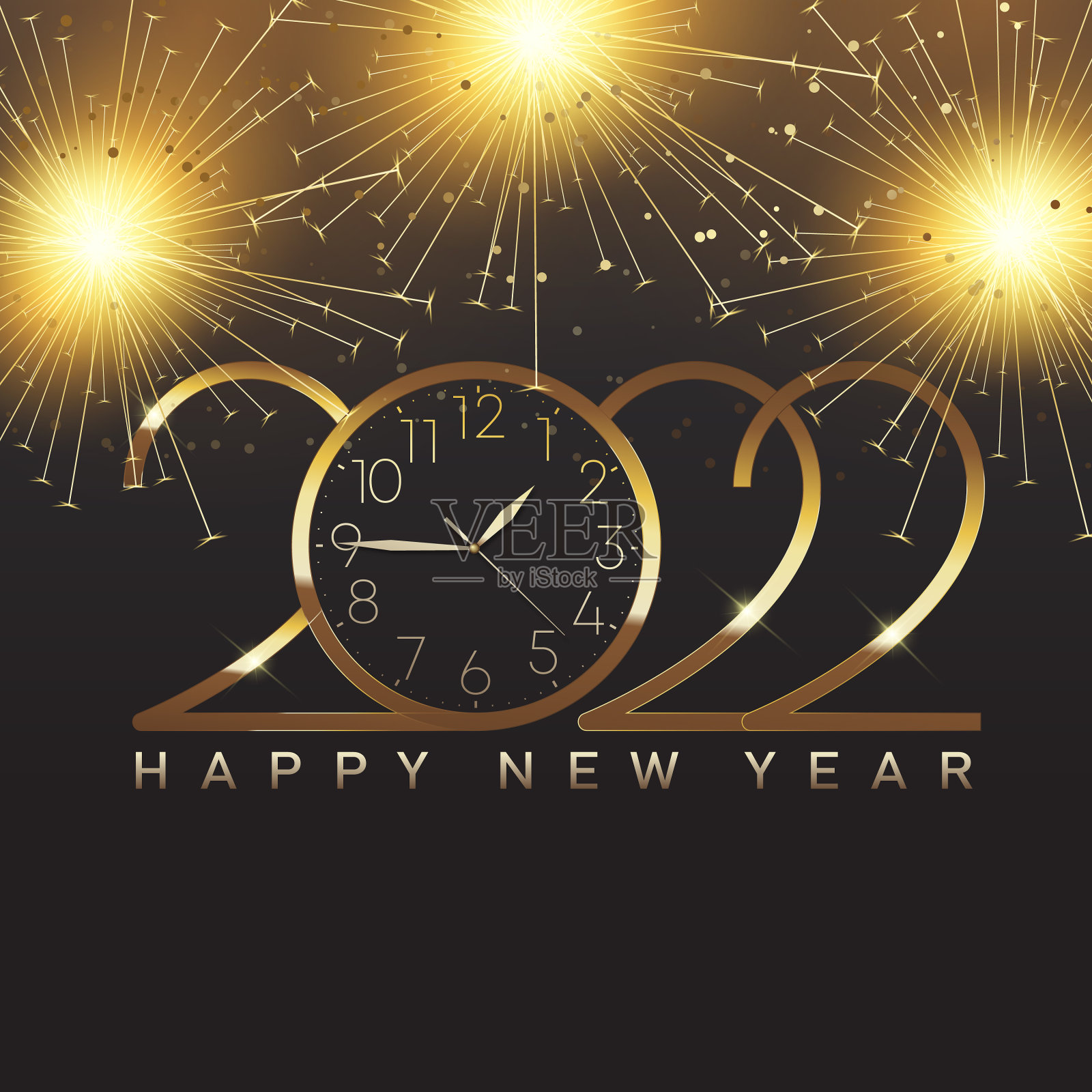 2022年快乐贺岁卡用优雅的文字和插画图片素材