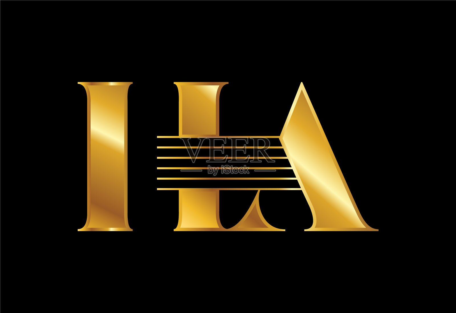 首字母h是标志设计图形字母表插画图片素材