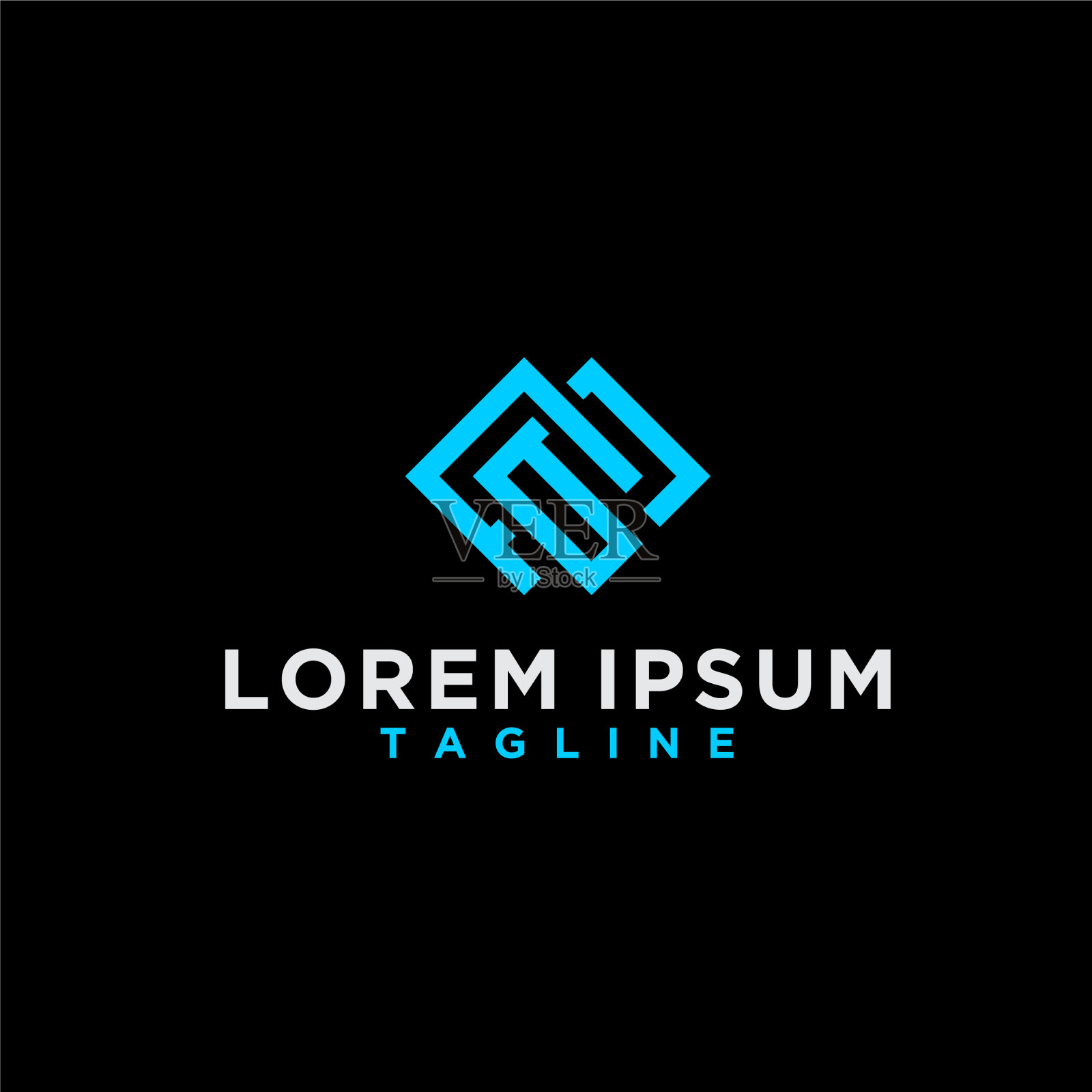 Ag或ga方形标志设计插画图片素材