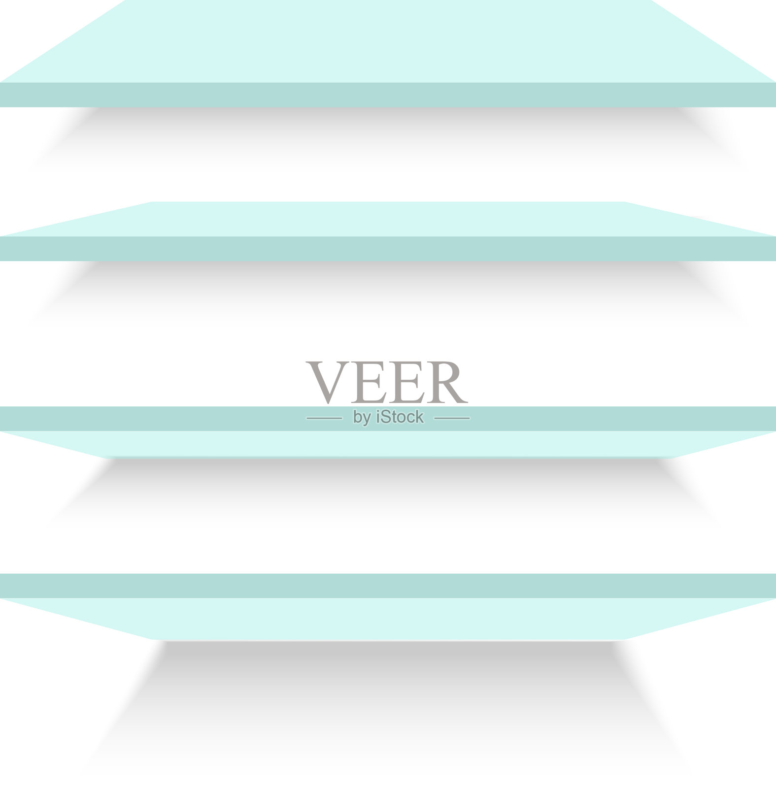 靠墙而立的空玻璃架子插画图片素材