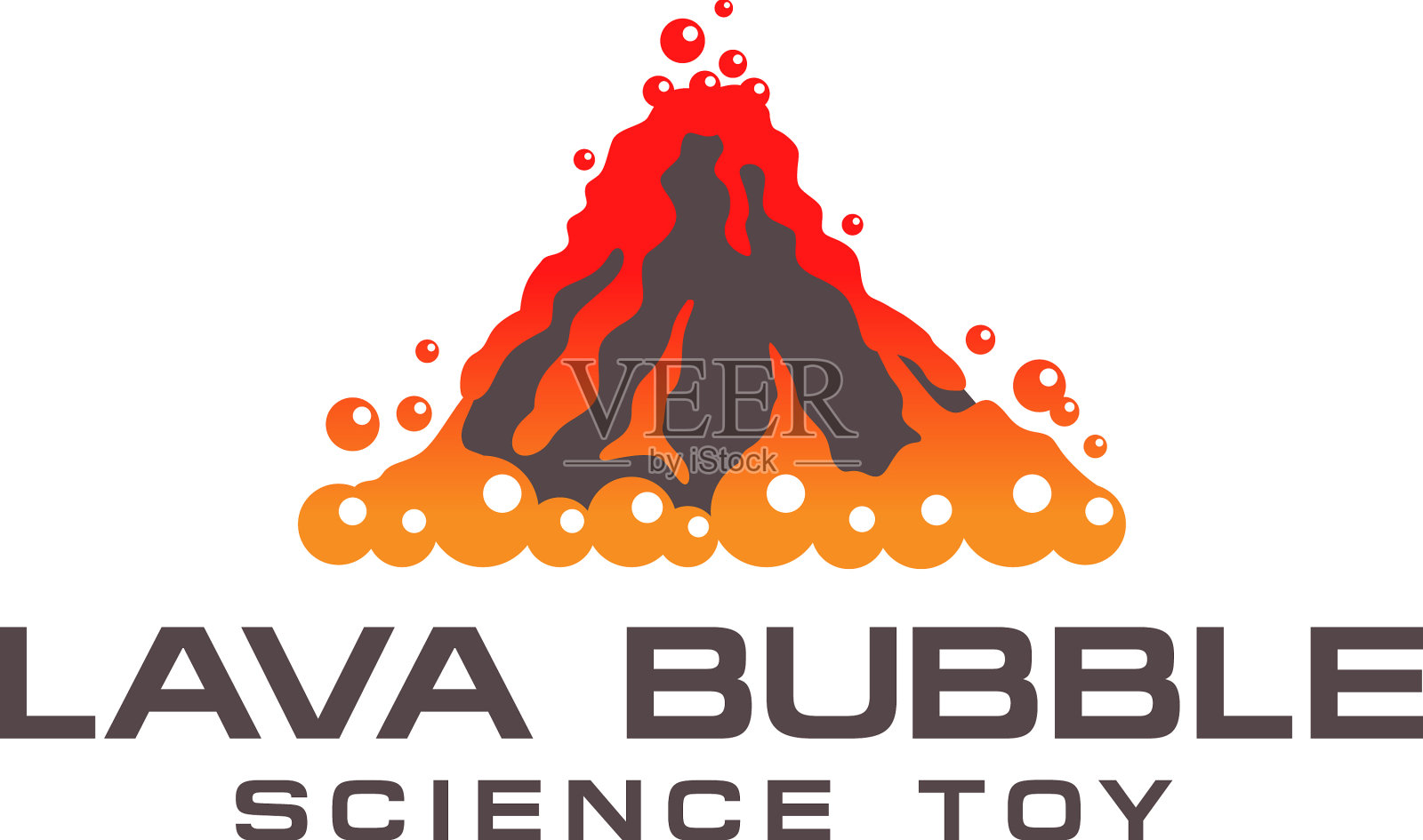 现代彩色设计熔岩泡沫热标志设计插画图片素材