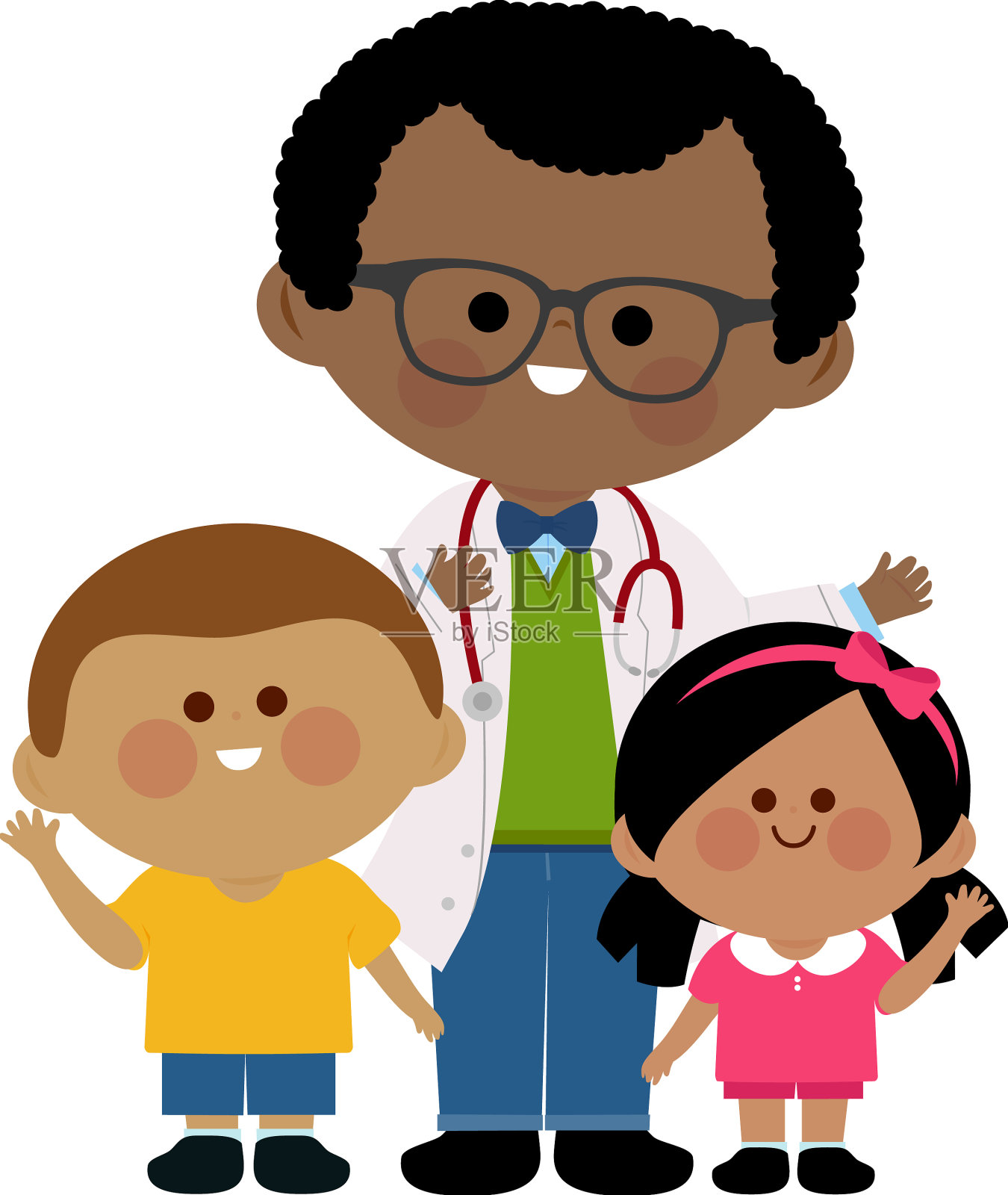 儿科医生和儿童设计元素图片