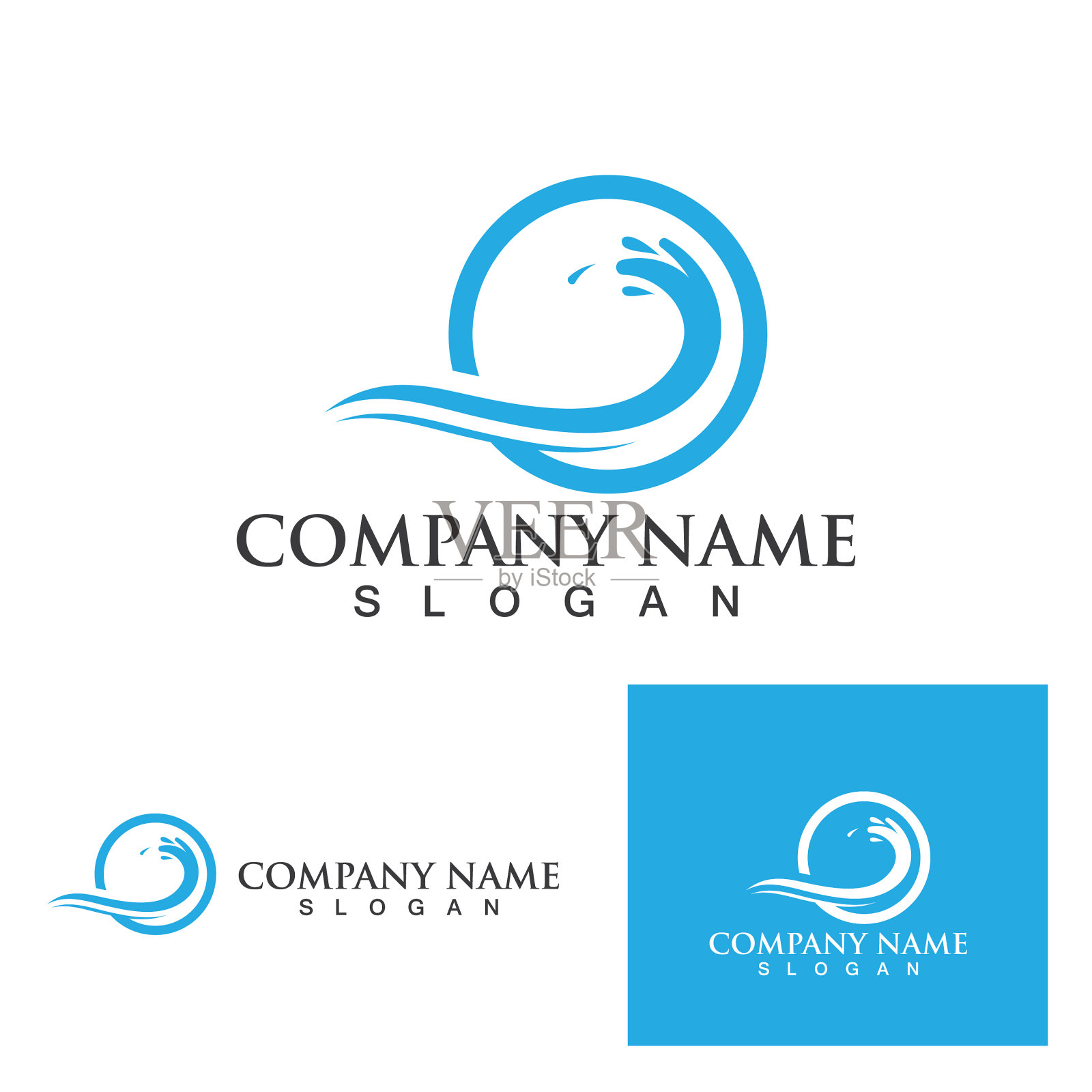 水波图标插画图片素材