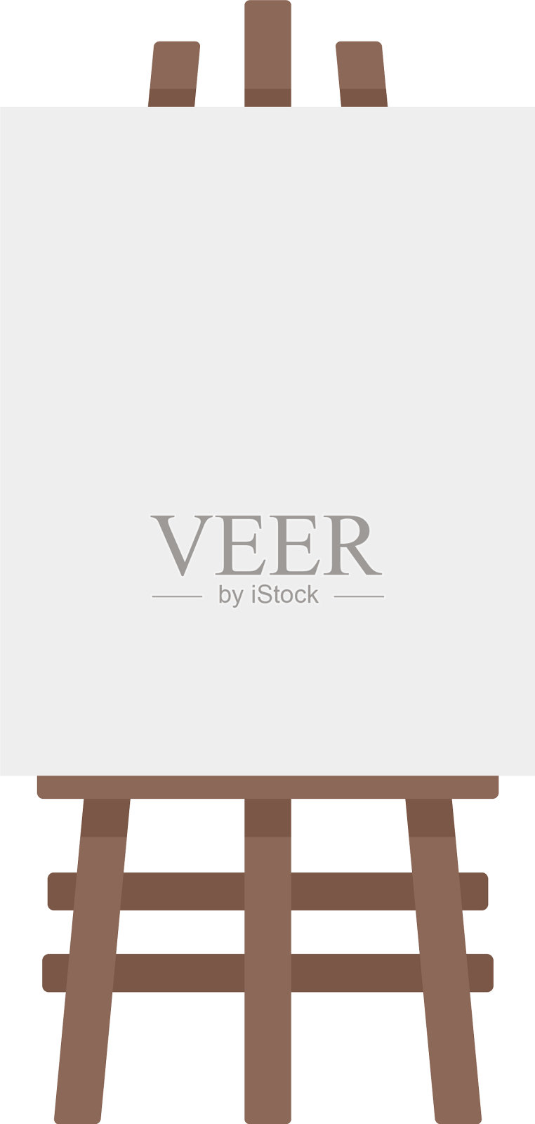 木画架图标平孤立设计元素图片