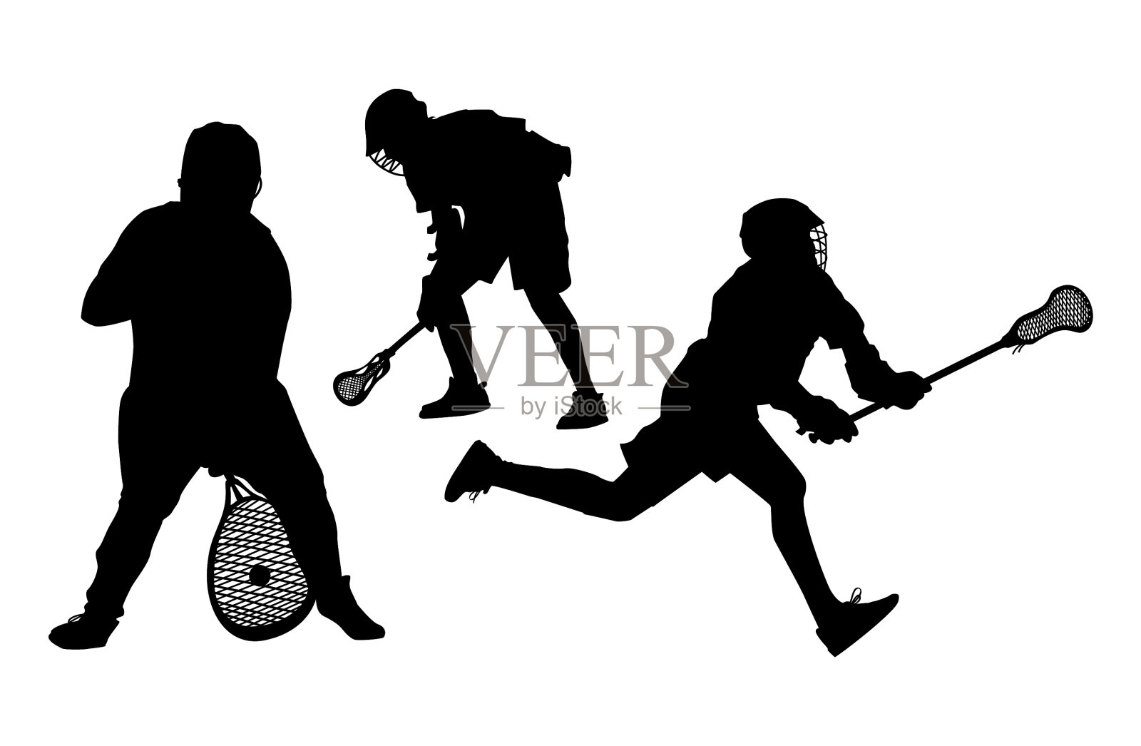 长曲棍球运动员设计元素图片