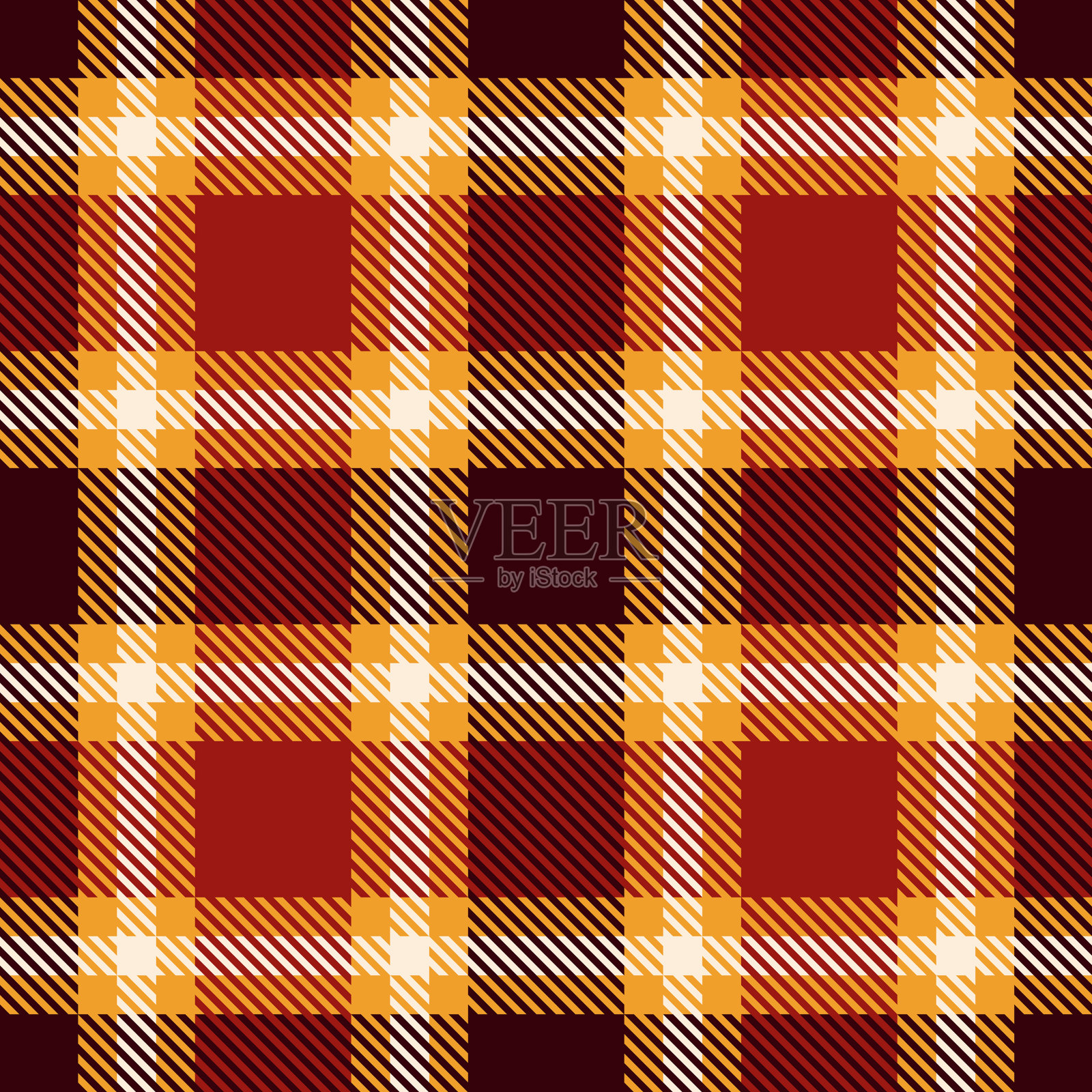 无缝图案背景格子呢法兰绒插画图片素材