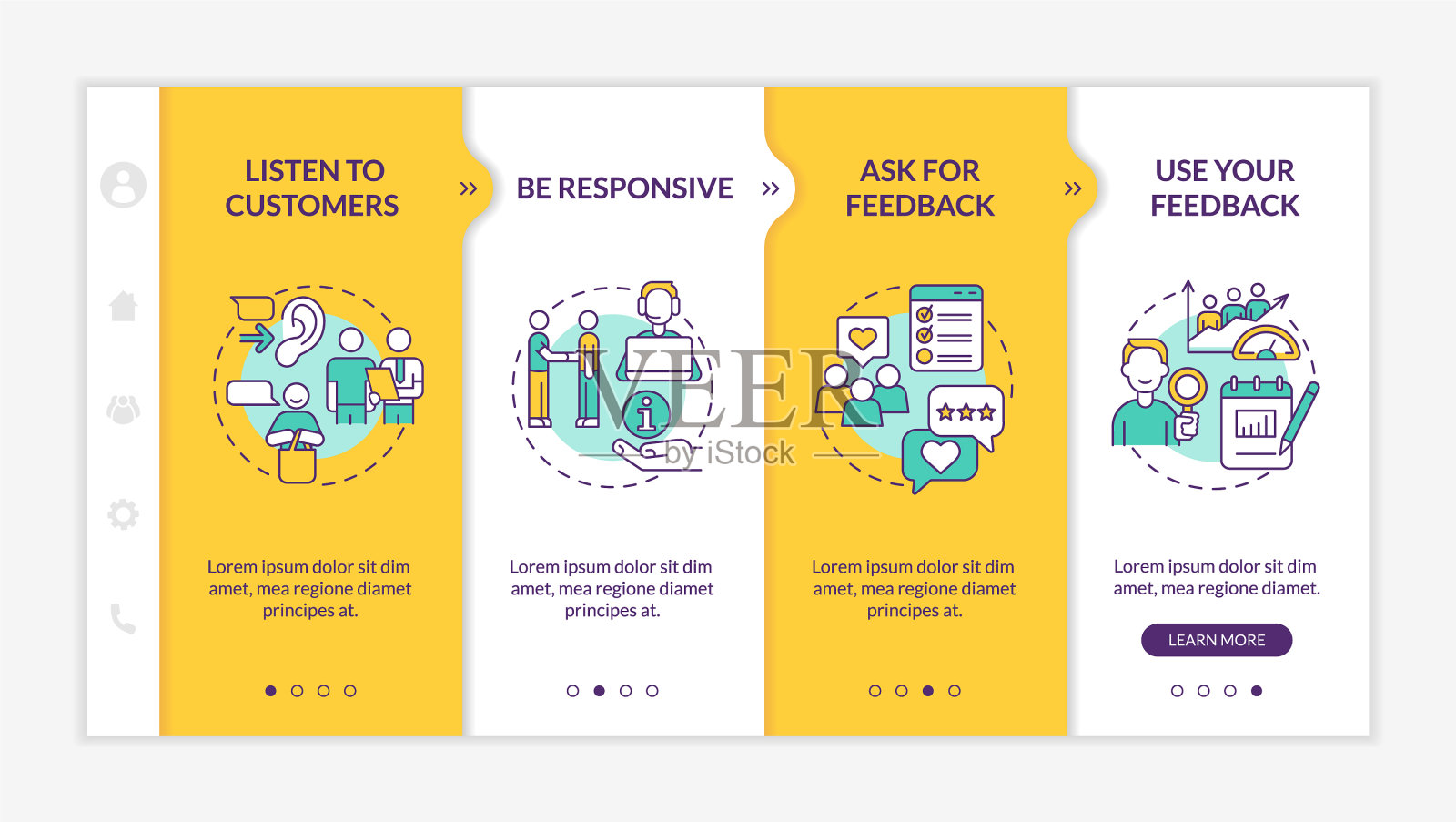 客户支持黄色登板模板设计模板素材