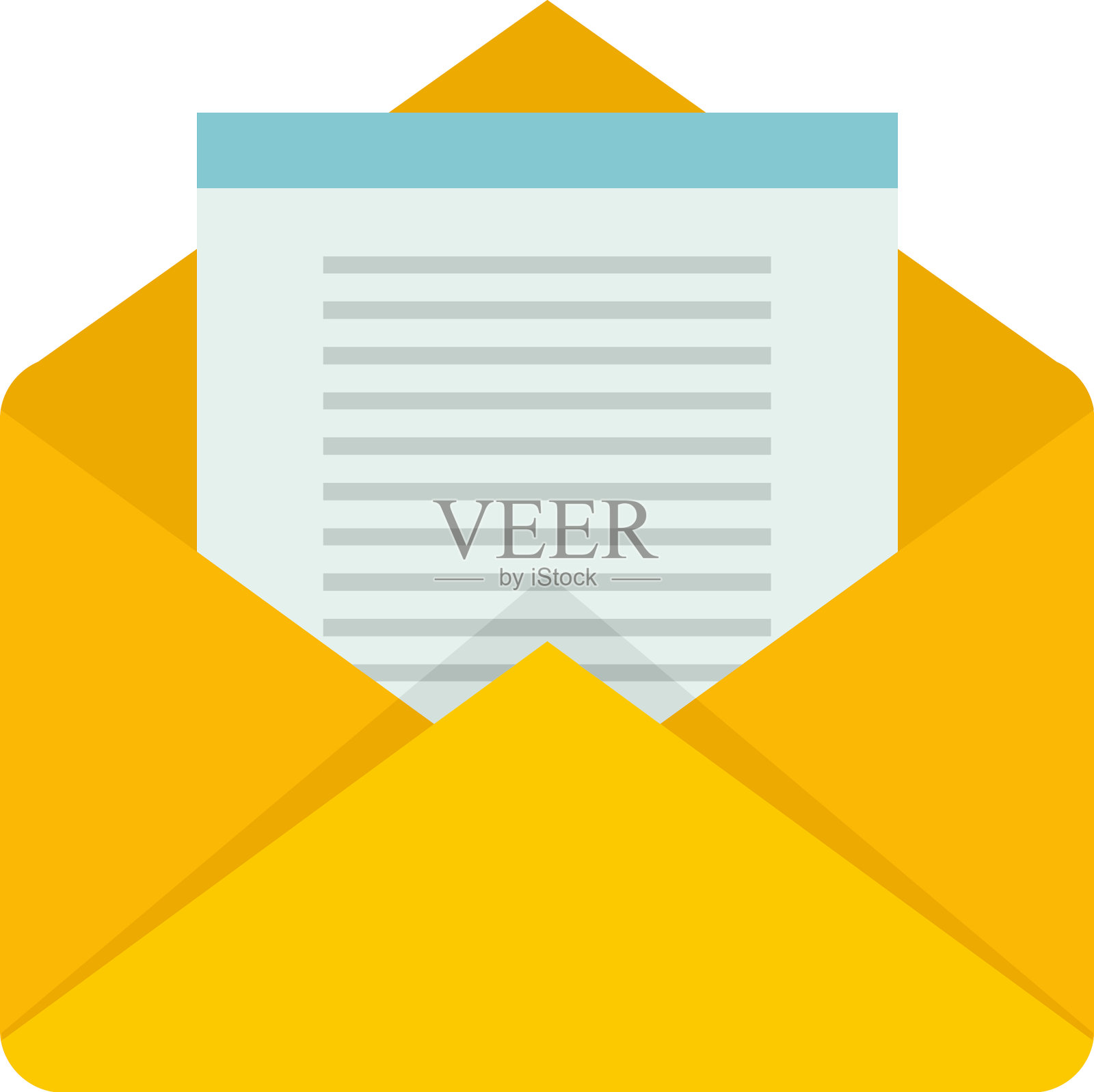 财务邮件图标扁平隔离图标素材