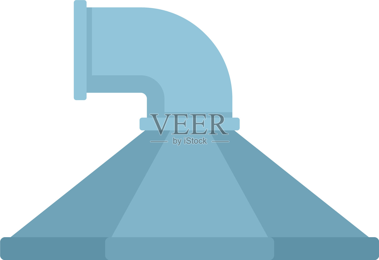 厨房通风图标平隔离插画图片素材