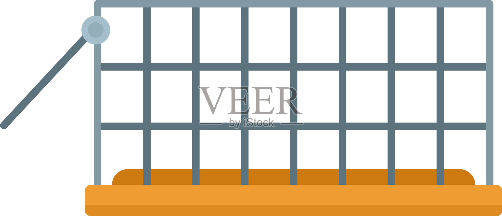 动物陷阱笼图标平孤立设计元素图片