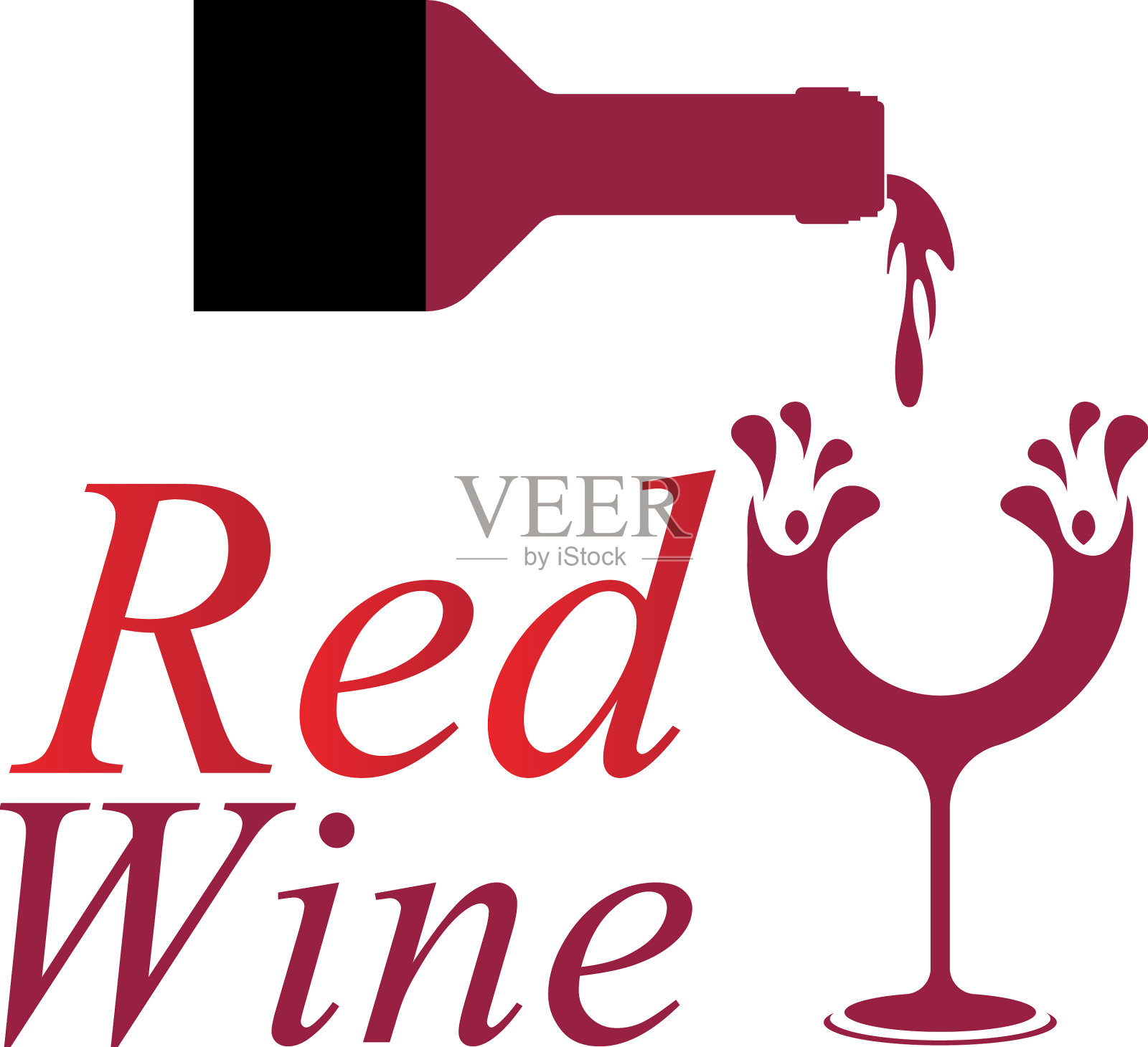 葡萄酒标志图标设计模板插画图片素材