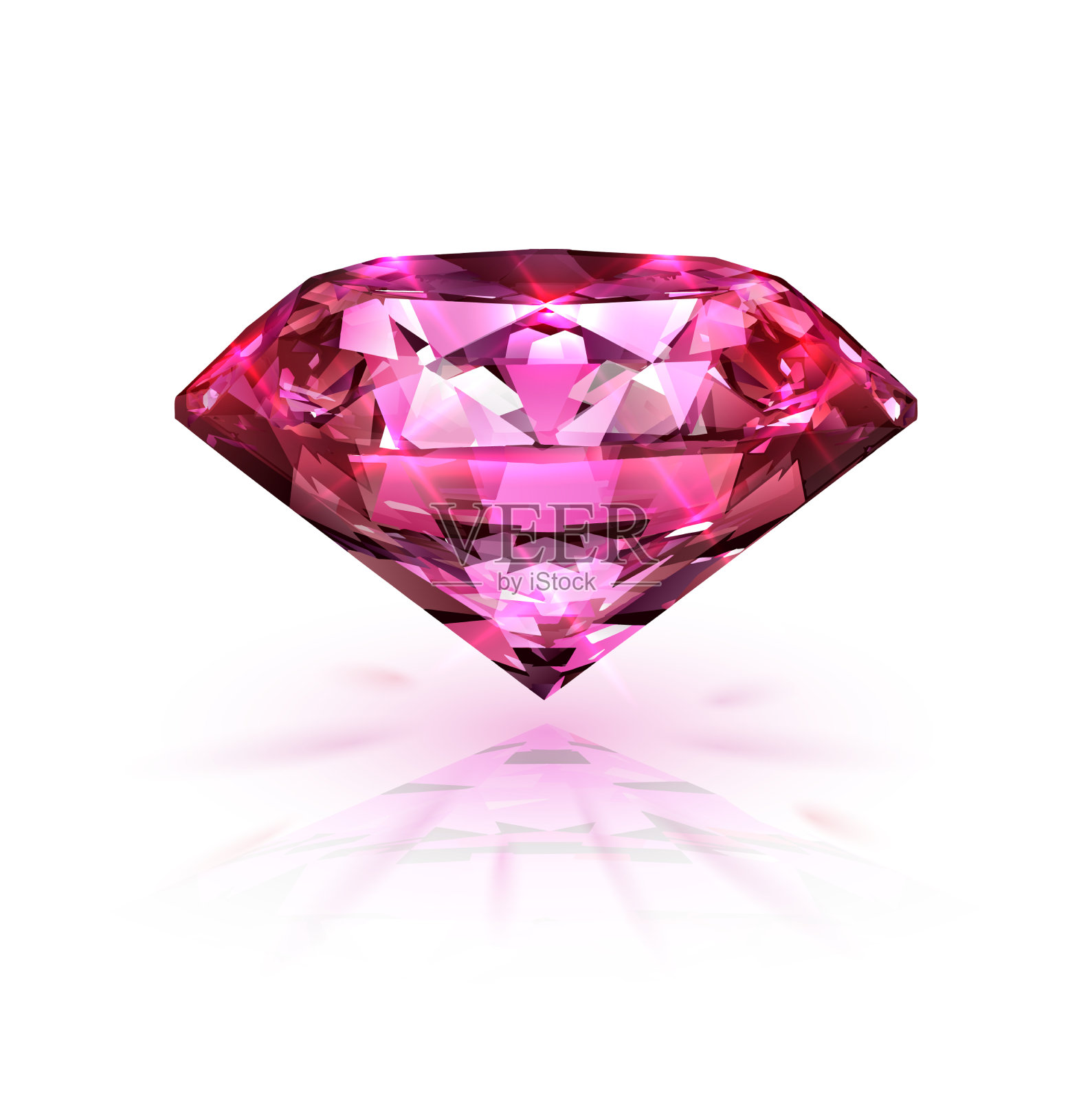 现实的红宝石孤立在白色设计元素图片