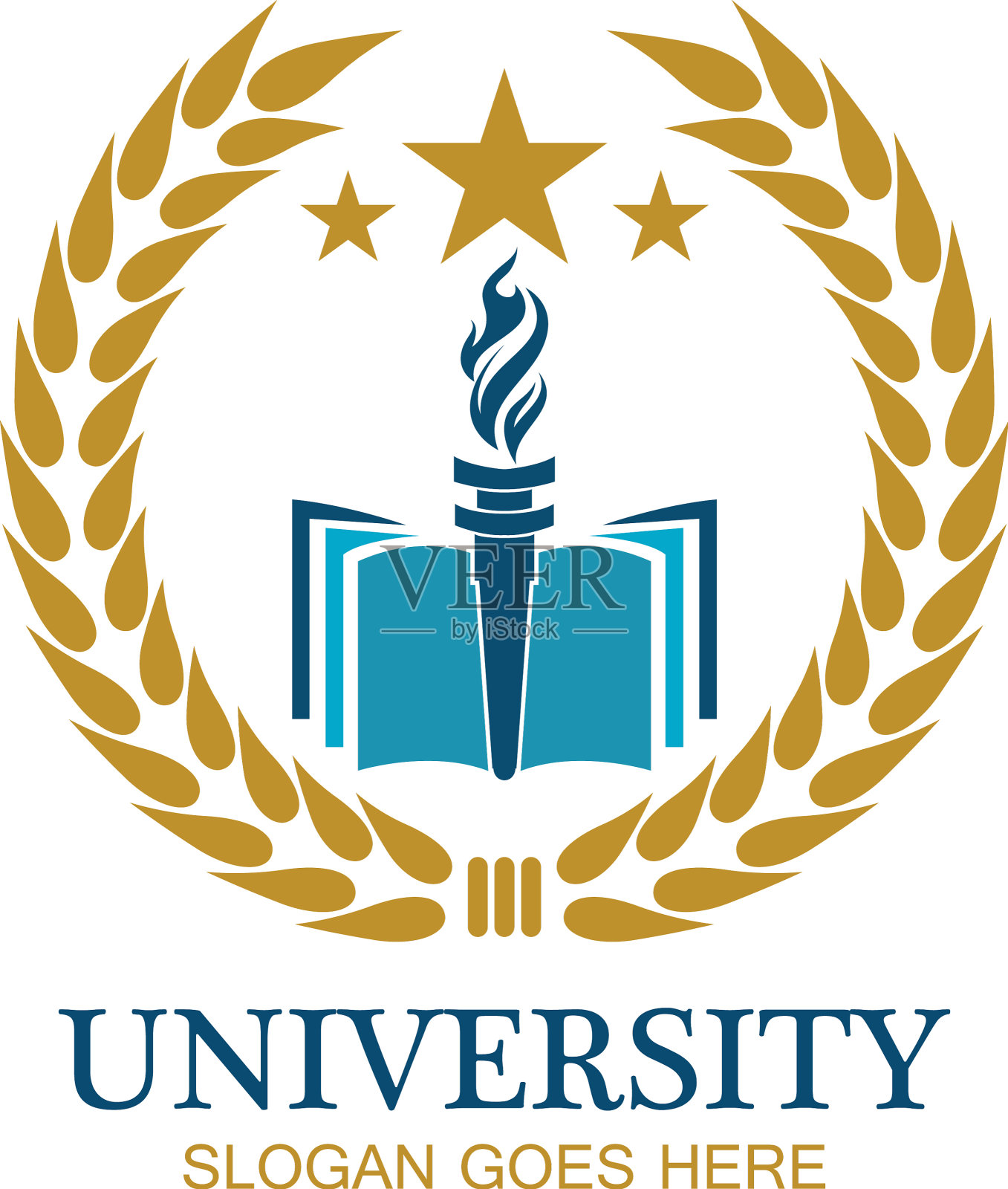 大学学院和课程标志设计插画图片素材