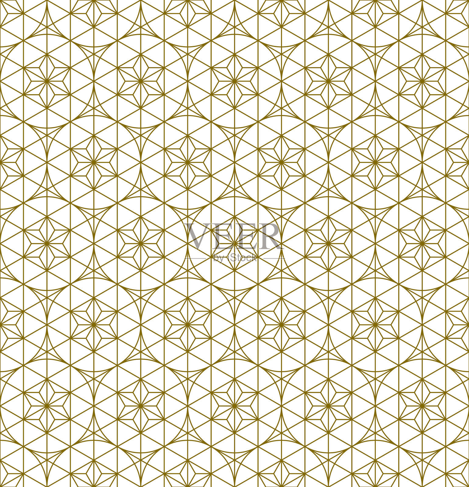 无缝日本传统装饰久美子插画图片素材