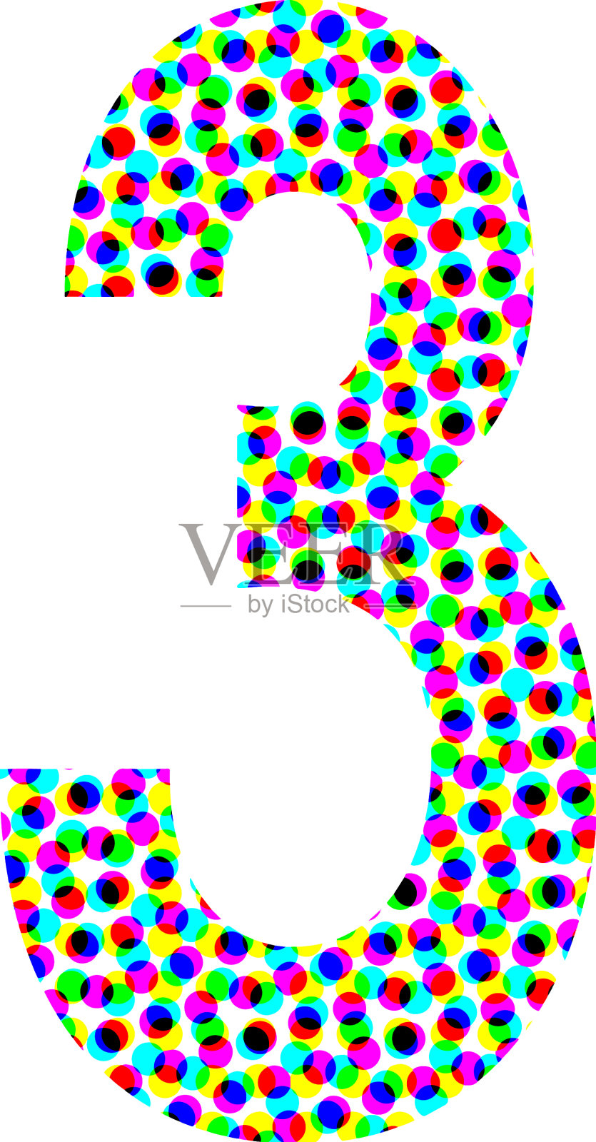 彩色半色调字体设计3号设计元素图片