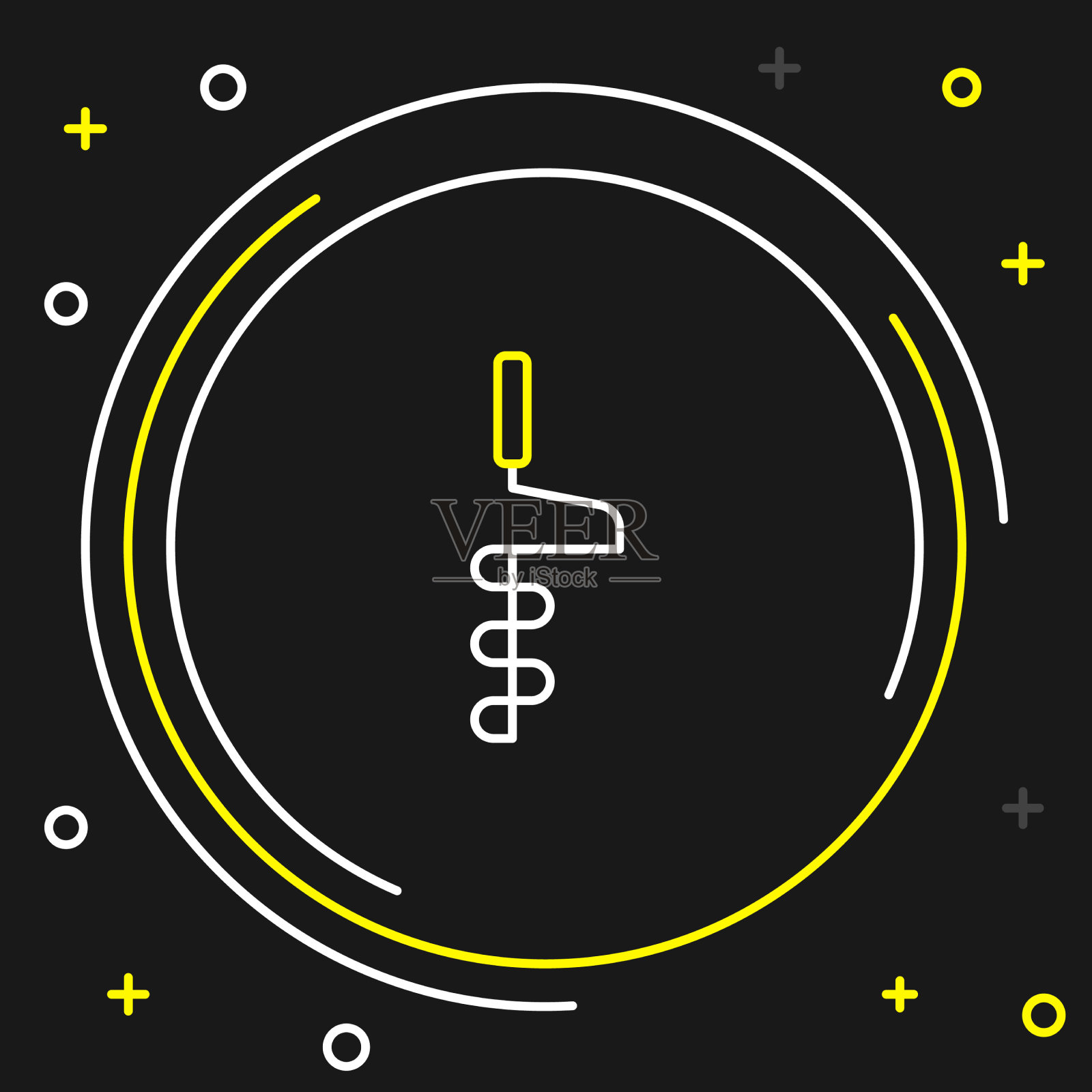 线手冰钻冬季钓鱼图标插画图片素材