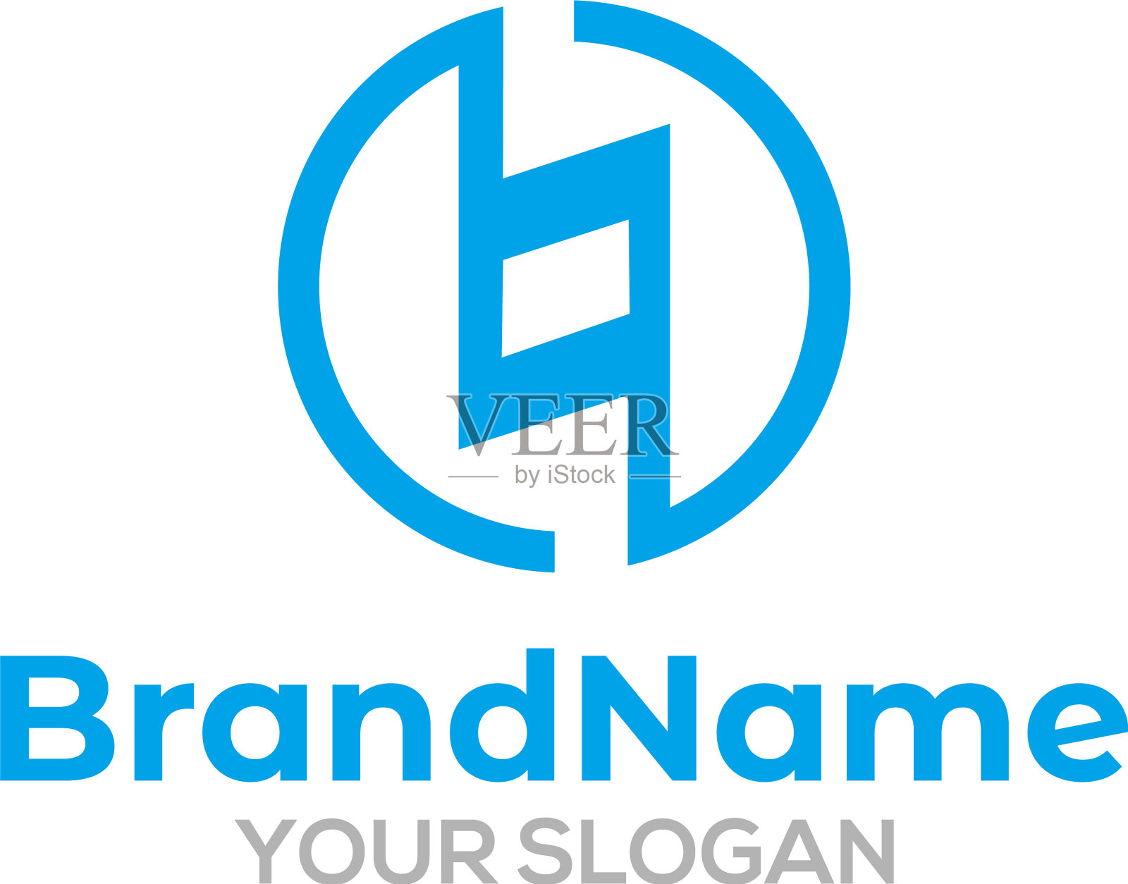 圆形自然标志标志设计插画图片素材