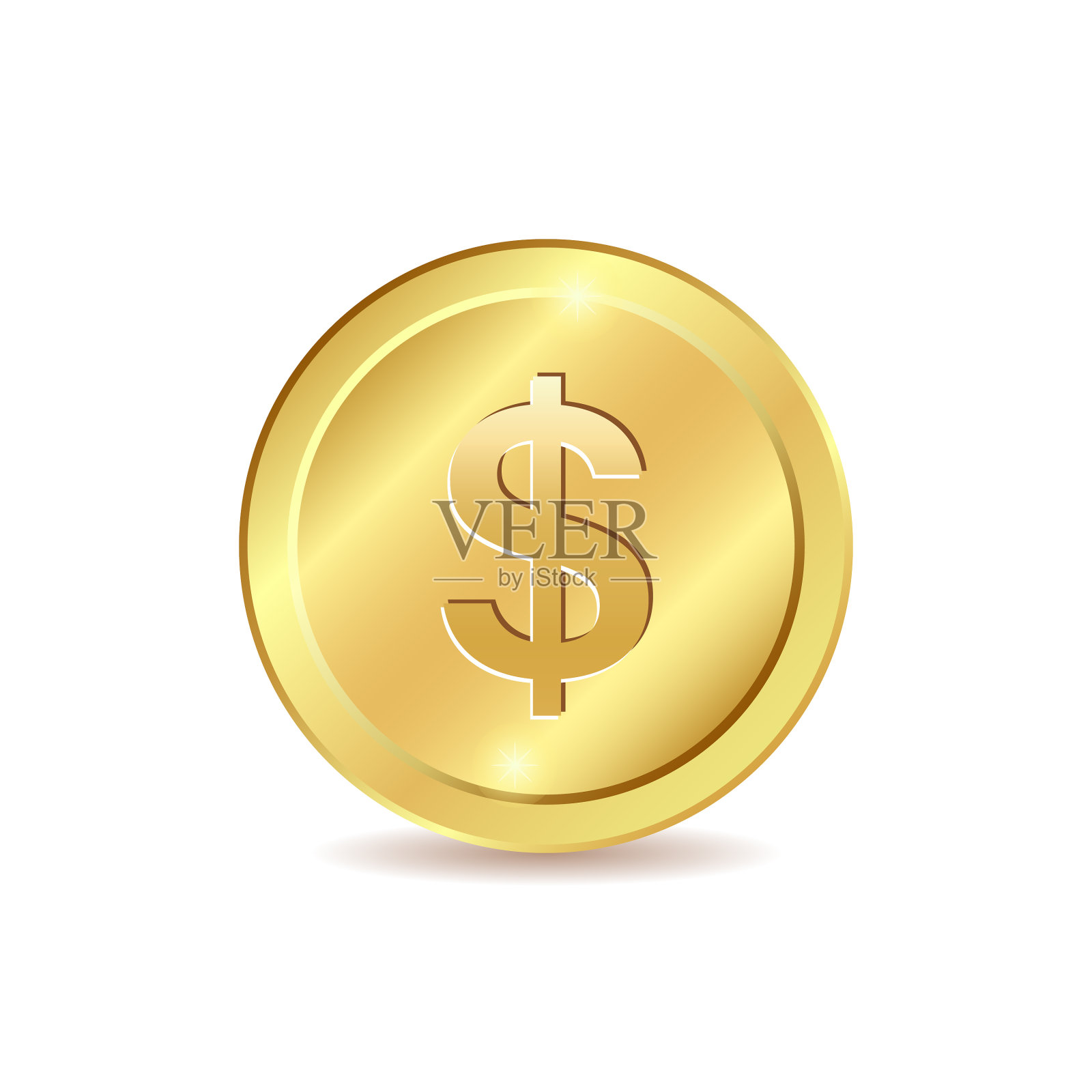 硬币图标在平面风格的钱堆叠在白色设计元素图片