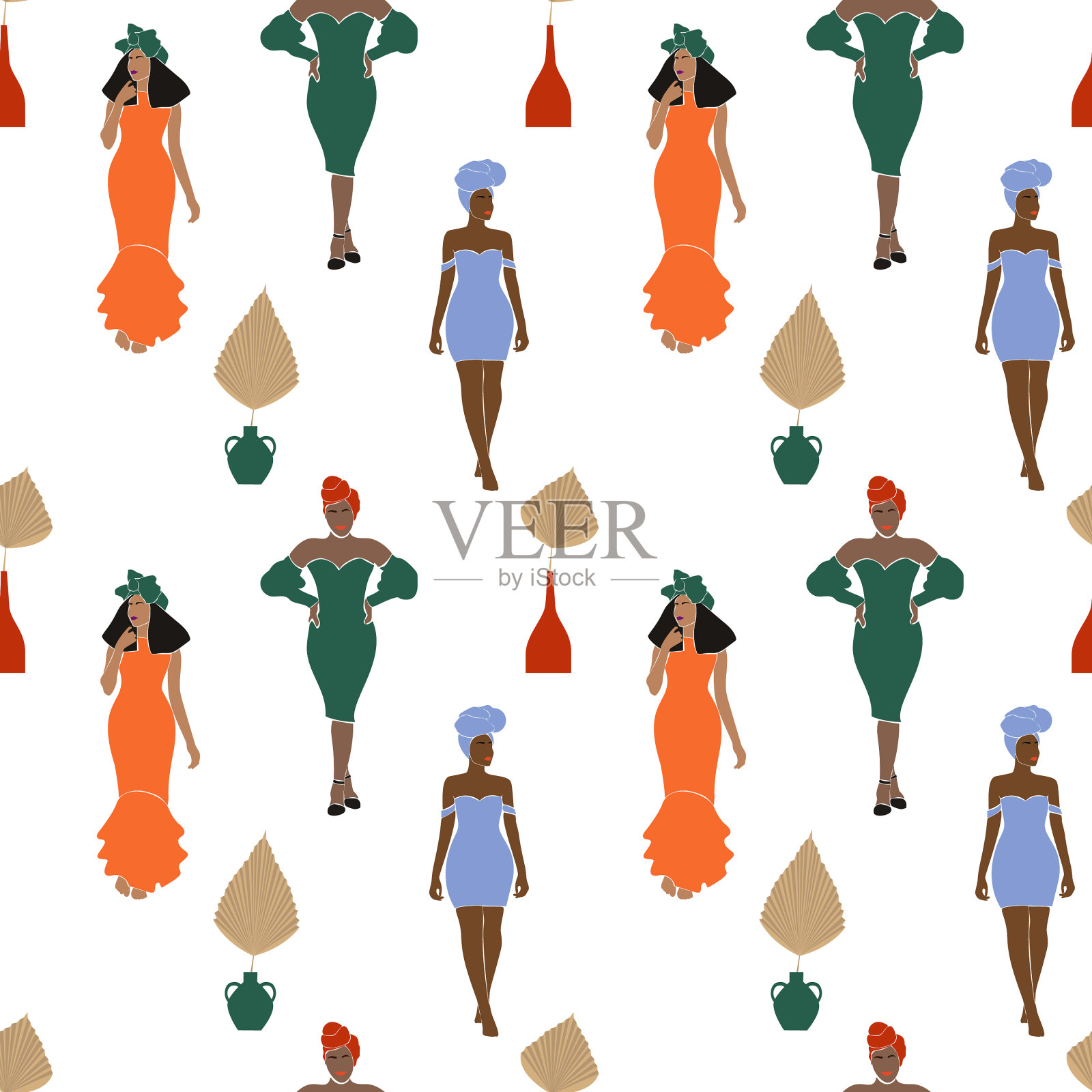 一套抽象的极简主义美学背景插画图片素材