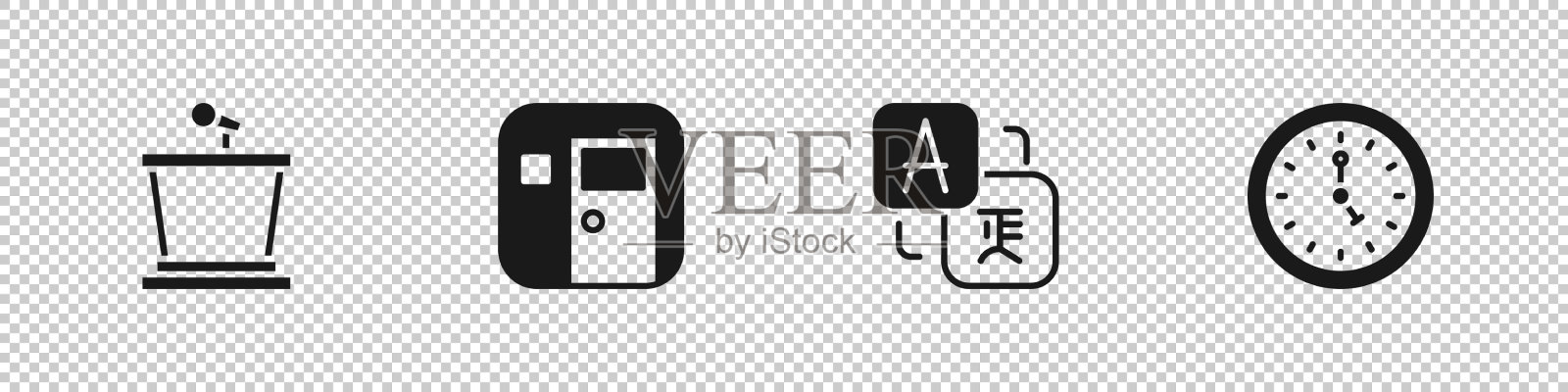 设舞台站学校教室翻译和图标素材