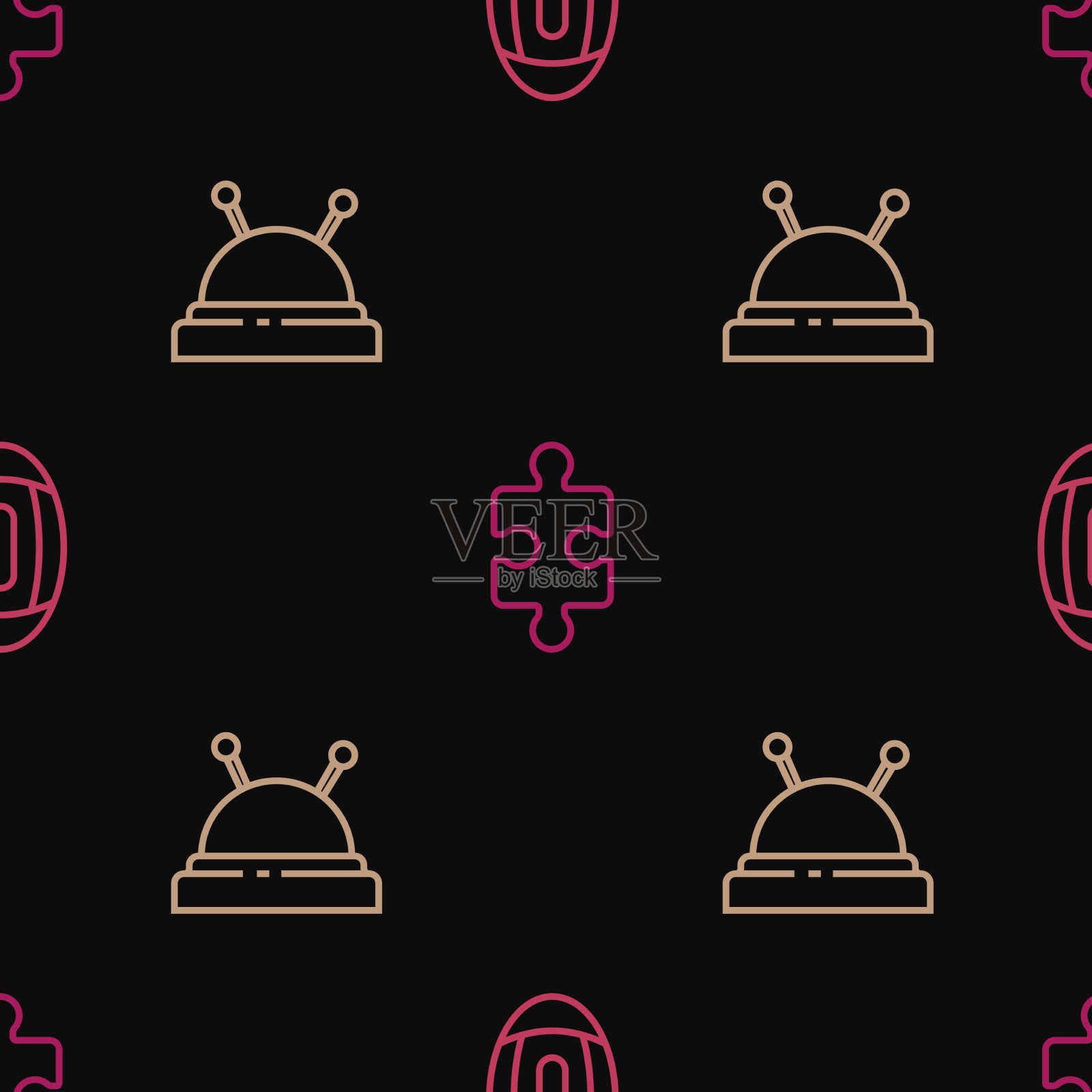 设线橄榄球针床和图标素材