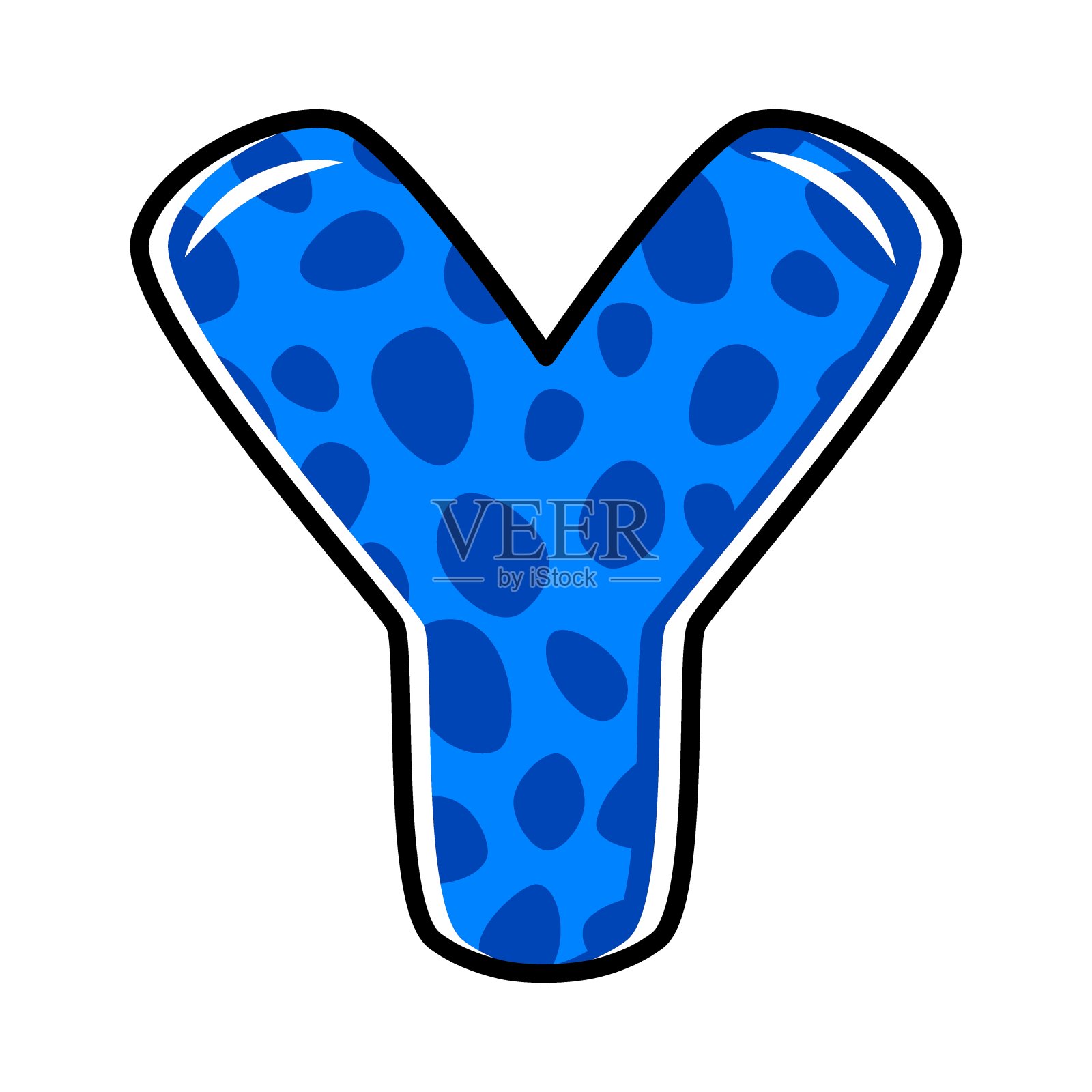 儿童字母涂色页书。手绘矢量字母字母标志涂鸦字体集。矢量图设计元素图片