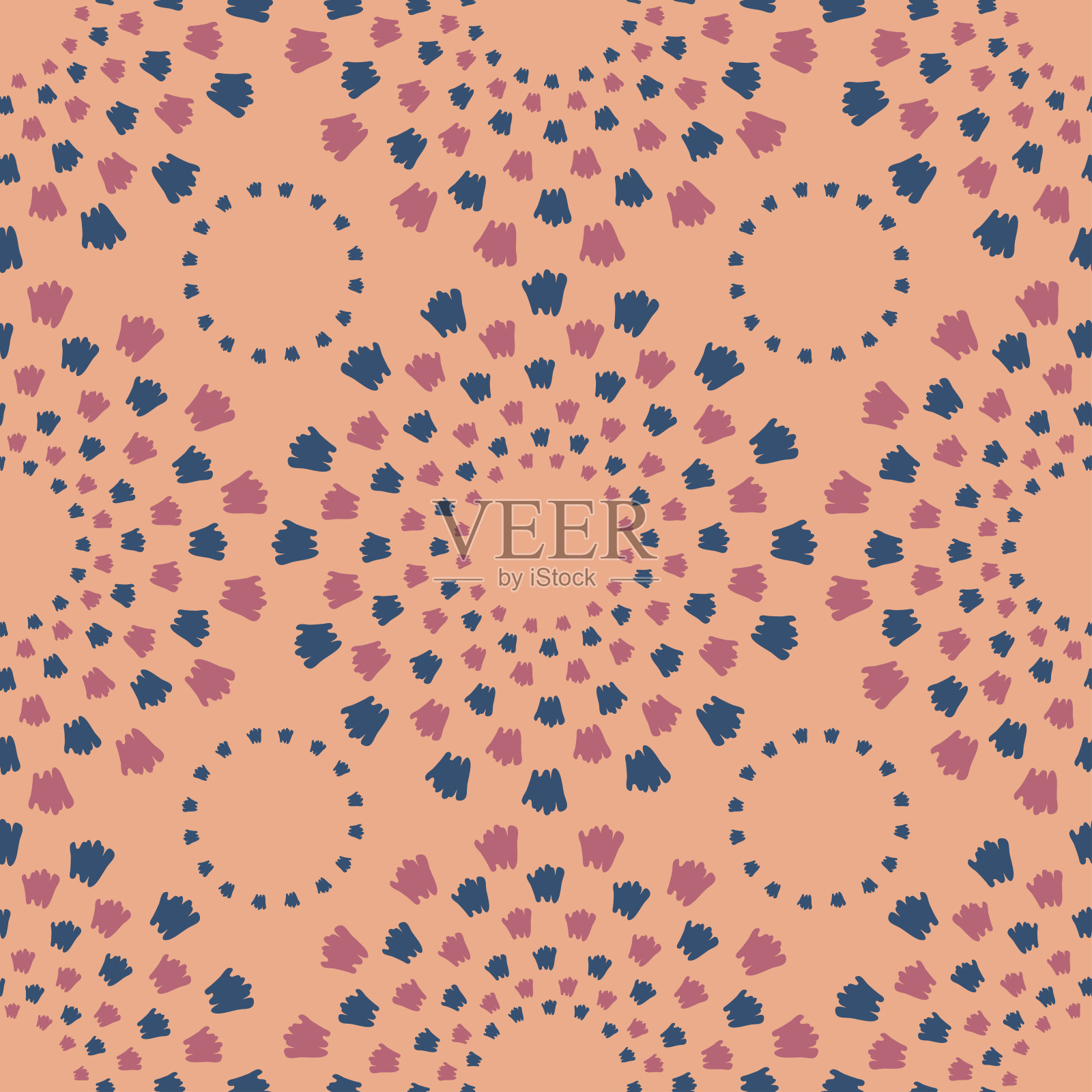 粉彩粉色的艺术抽象圆圈插画图片素材