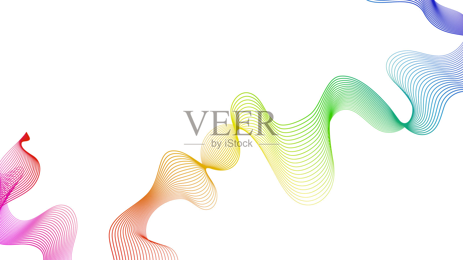 抽象的背景与波浪梯度线插画图片素材