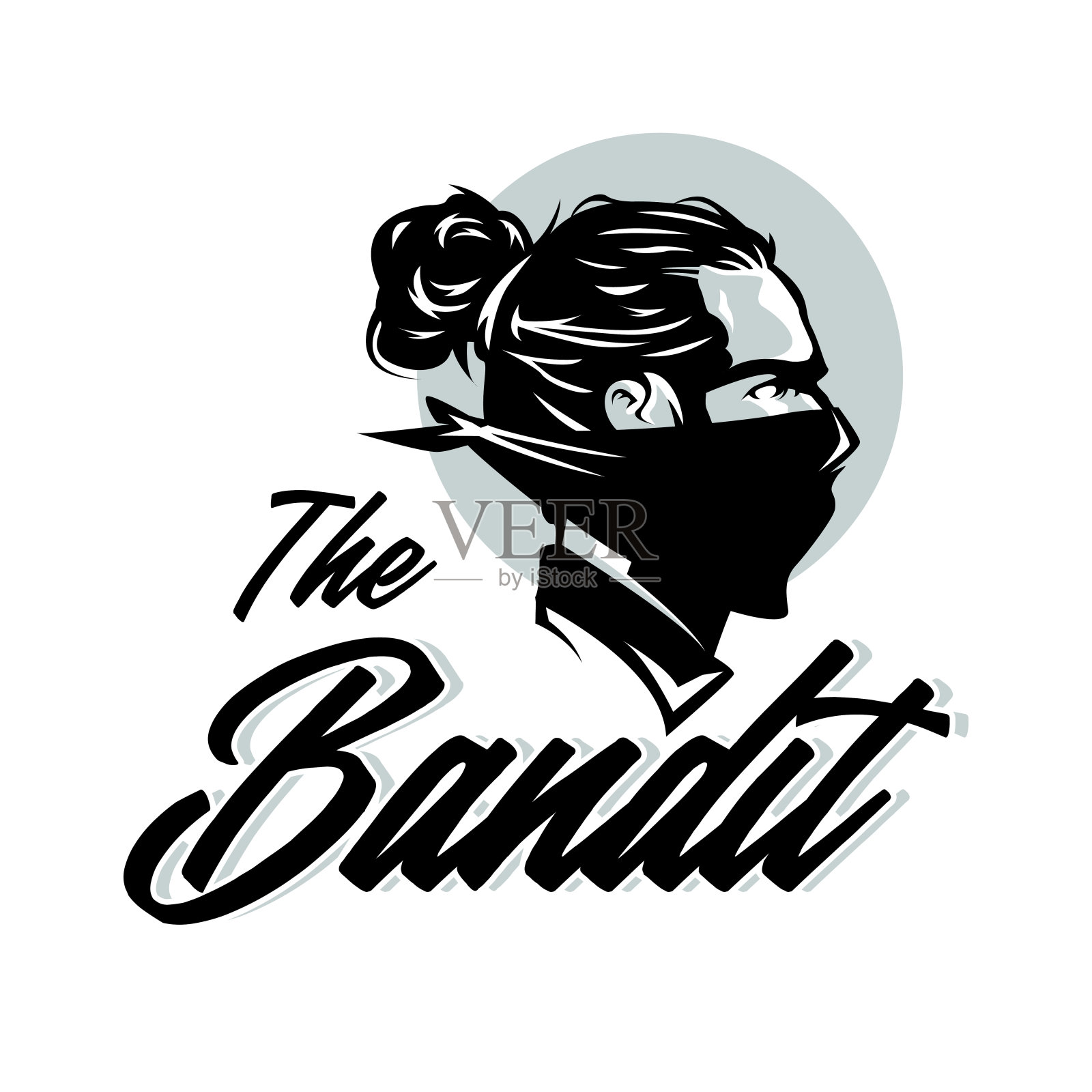 匪首吉祥物标志插画图片素材