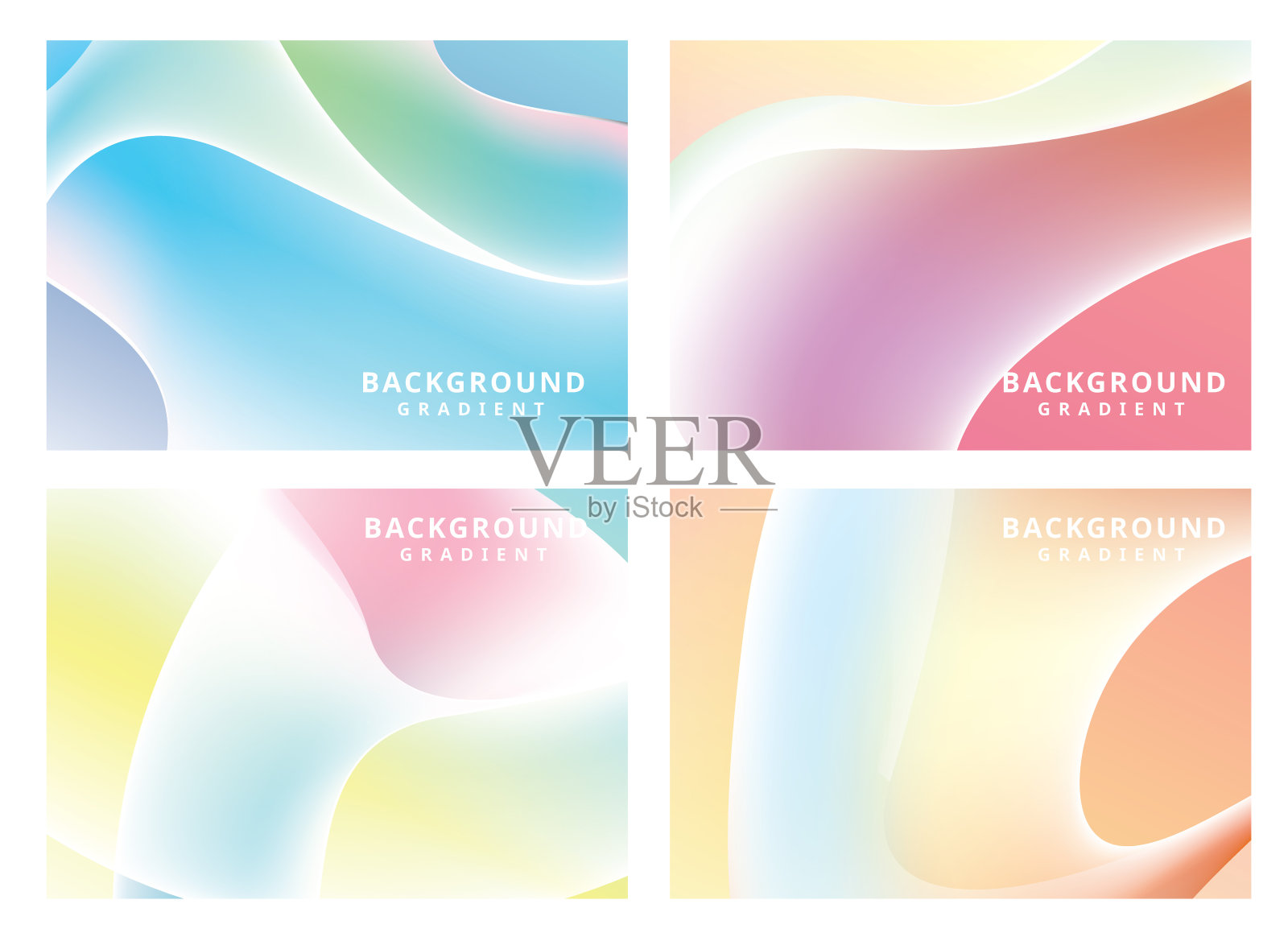 抽象梯度背景模板集合向量插画图片素材